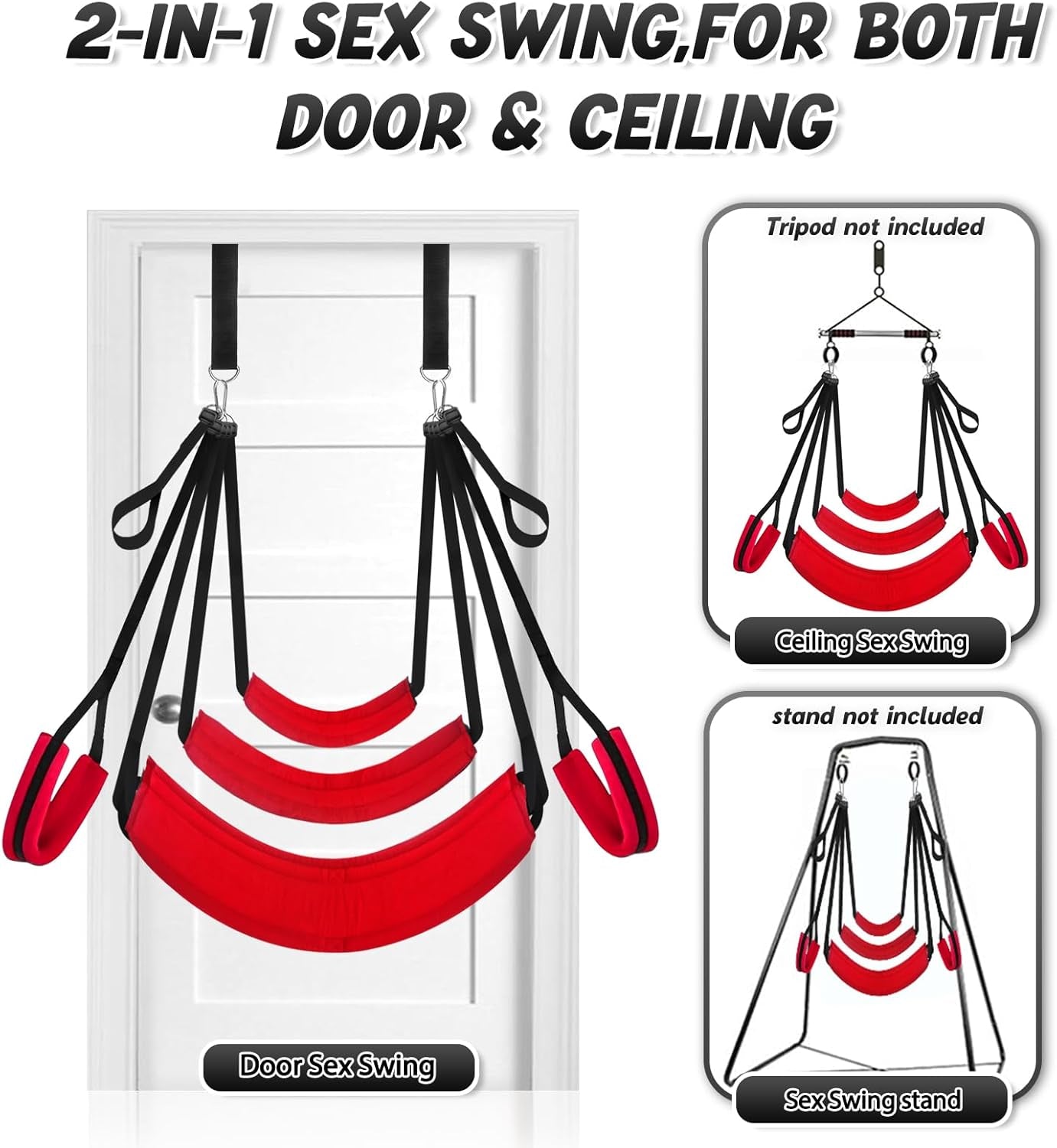 ScarletComfort Door Sex Swing Adjustable Cushioned - SinfulX - 