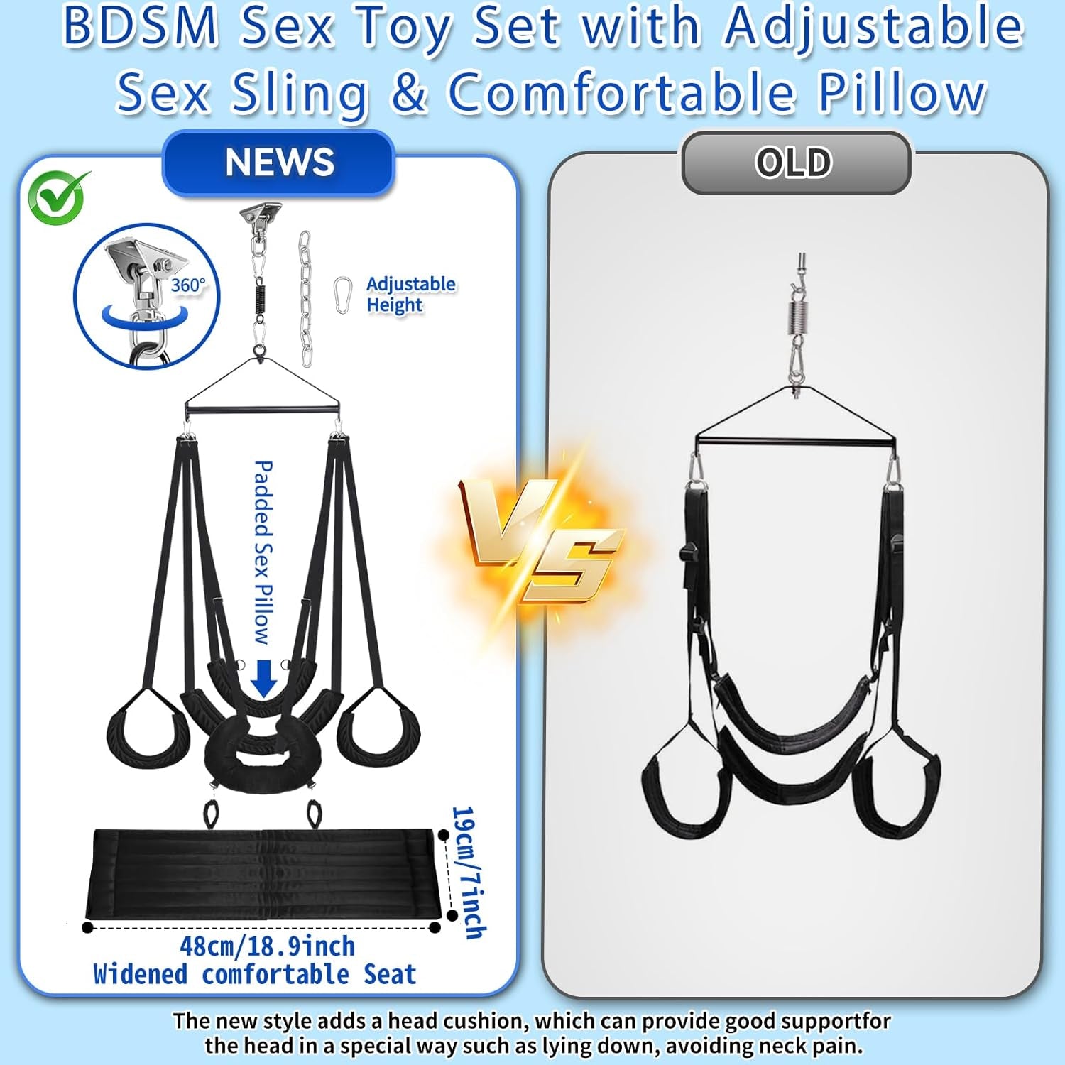 TitanOrbit 360° Ceiling Sex Swing 1000lb - SinfulX - 