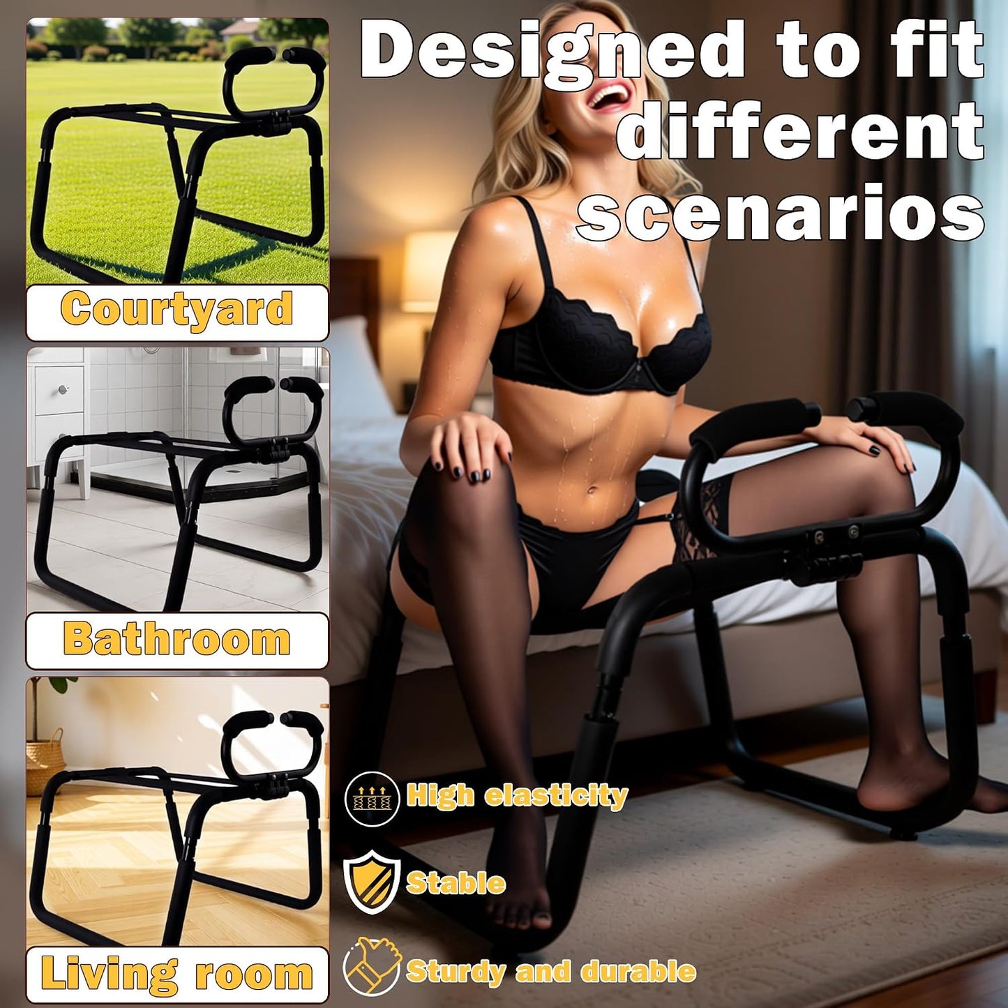 SinSling Sex Position Chair | Adjustable Elastic Bench