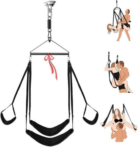 AureX 360° Ceiling Sex Swing 700lb Heavy Duty - SinfulX - Personal Care > Sexual Wellness > Sex Swing