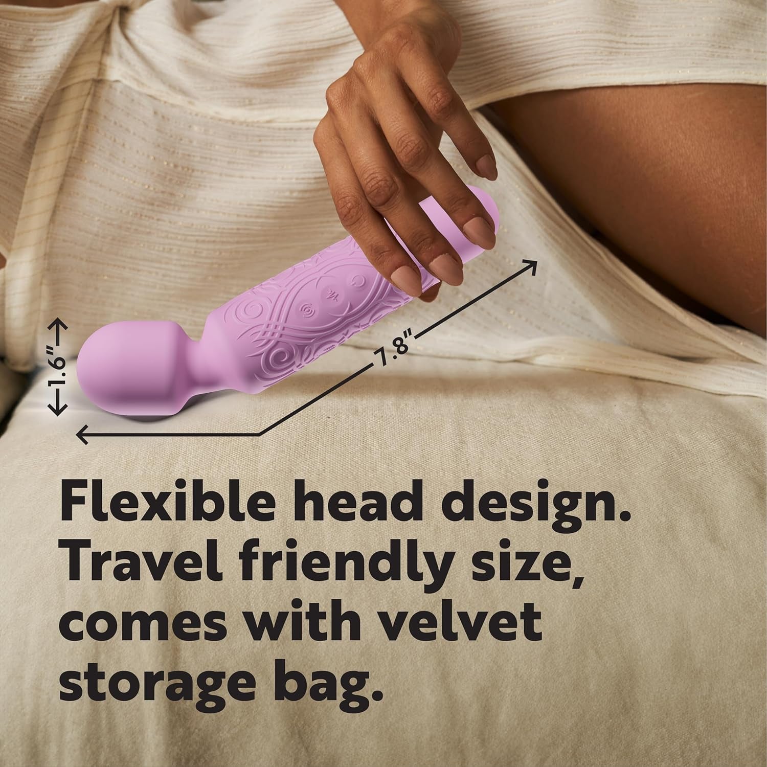 BlushNova Mini Wand Vibrator Rechargeable Waterproof Quiet - SinfulX - Personal Care > Sexual Wellness > Wand Vibrator