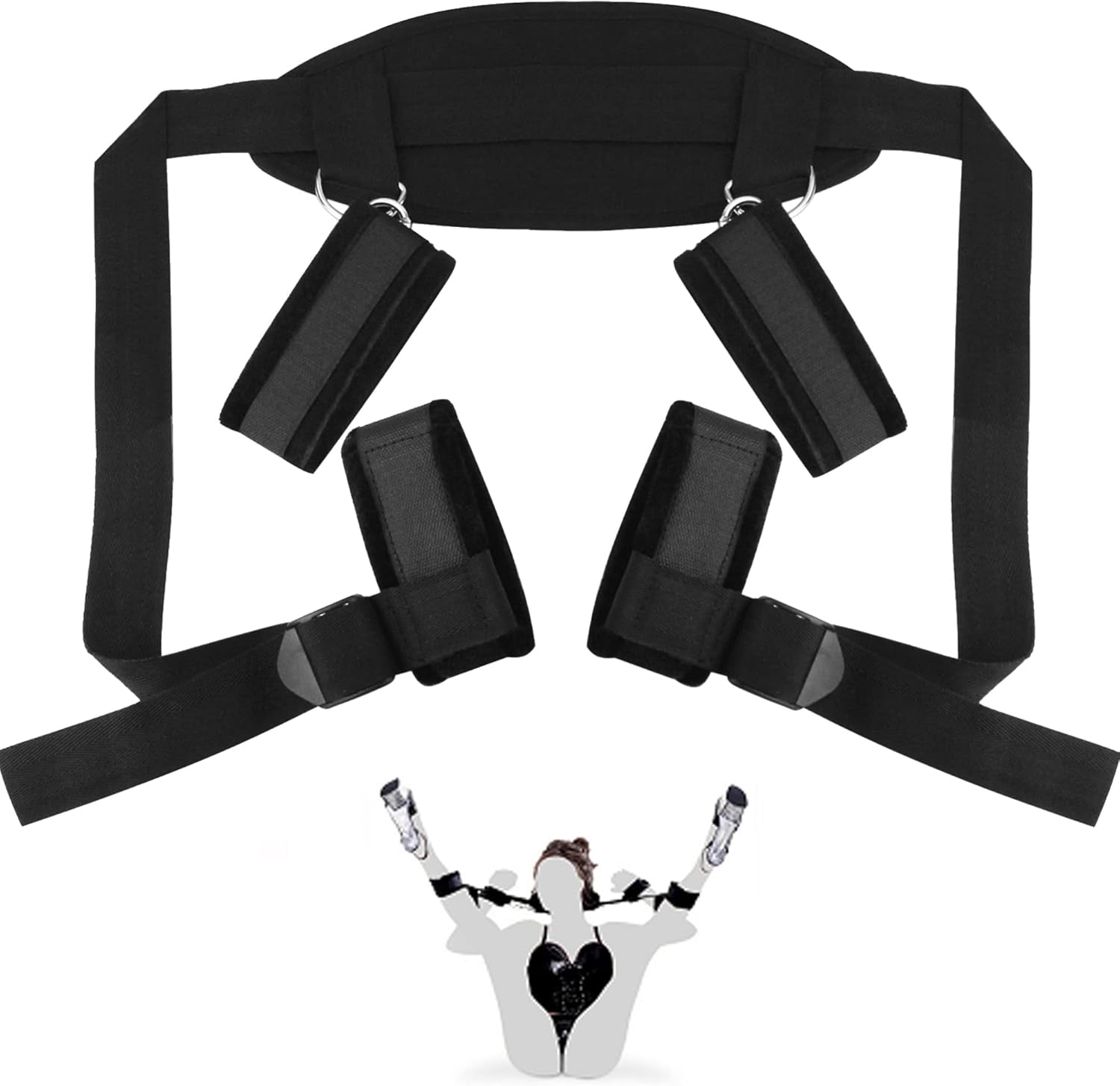 CoreLift BDSM Sling Restraint Kit Hand Ankle Strap - SinfulX - Personal Care > Sexual Wellness > Sex Sling