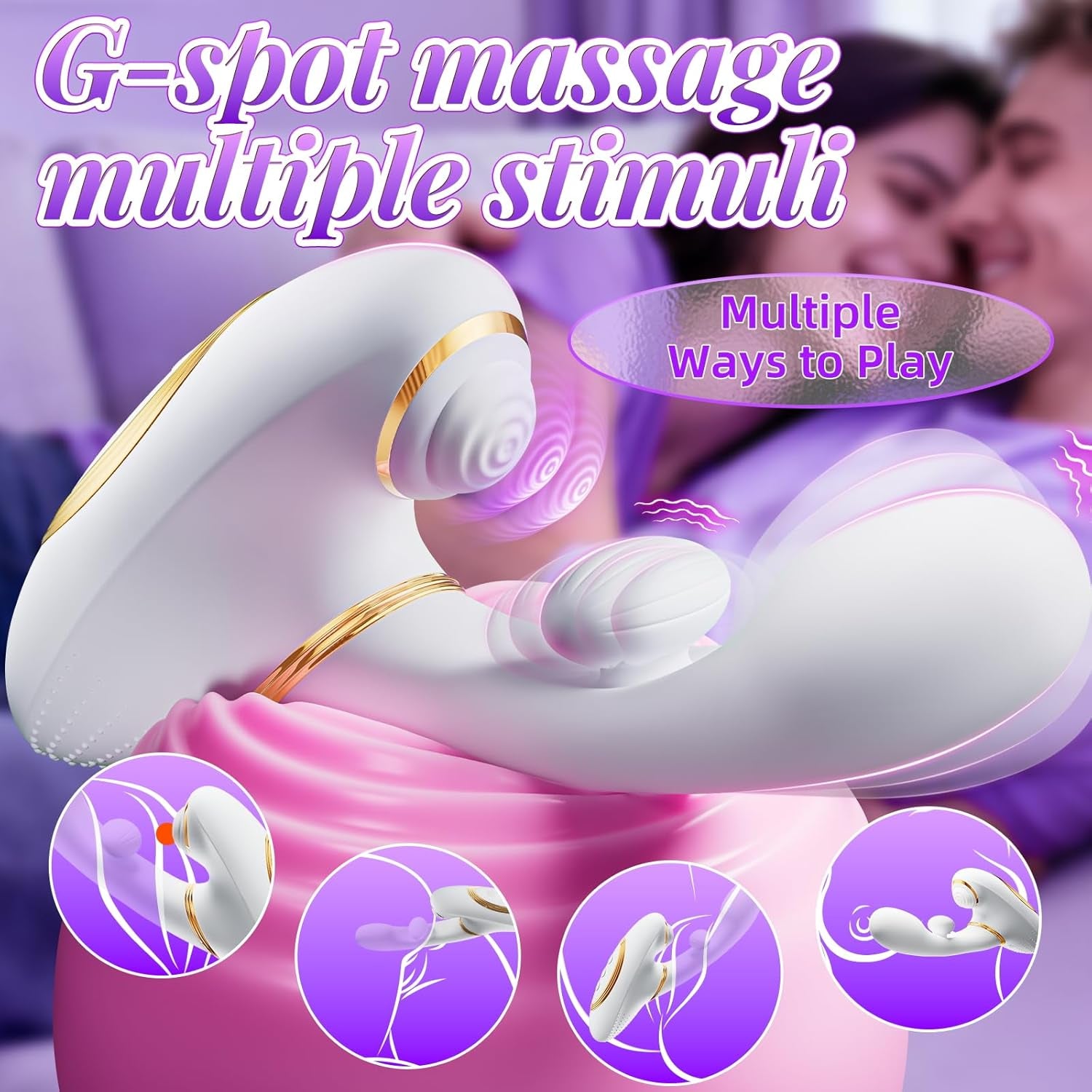 QuadPulse Heating Tapping Rabbit Vibrator - SinfulX - Personal Care > Sexual Wellness > Flapping/Tapping Vibrator