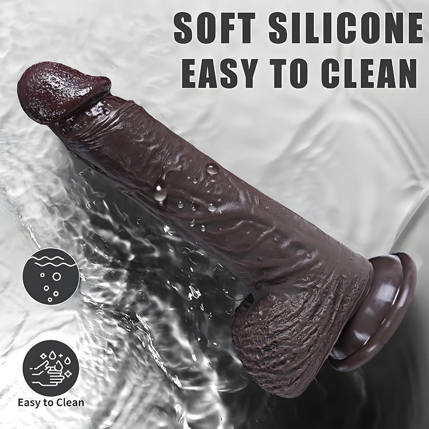 Dildos Squirting Dildo Ejaculating Toy, 8.5Inch Realistic Dildos Soft Feel like Real Skin, Silicone Anal Dildo with Strong Suction Cup for G Spot Anal Play, Adult Sex Toys for Women（Brown） - SinfulX - 