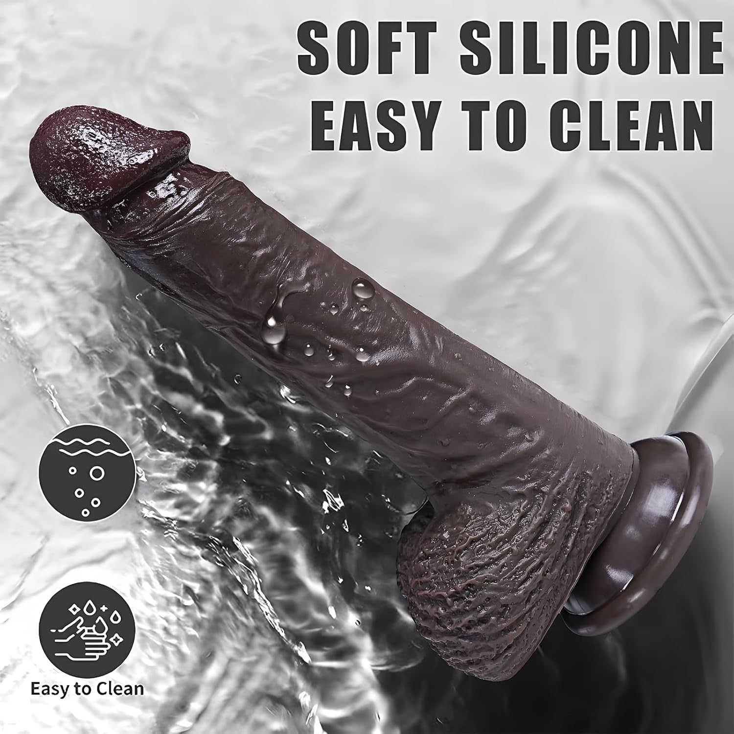 Dildos Squirting Dildo Ejaculating Toy, 8.5Inch Realistic Dildos Soft Feel like Real Skin, Silicone Anal Dildo with Strong Suction Cup for G Spot Anal Play, Adult Sex Toys for Women（Brown） - SinfulX - 
