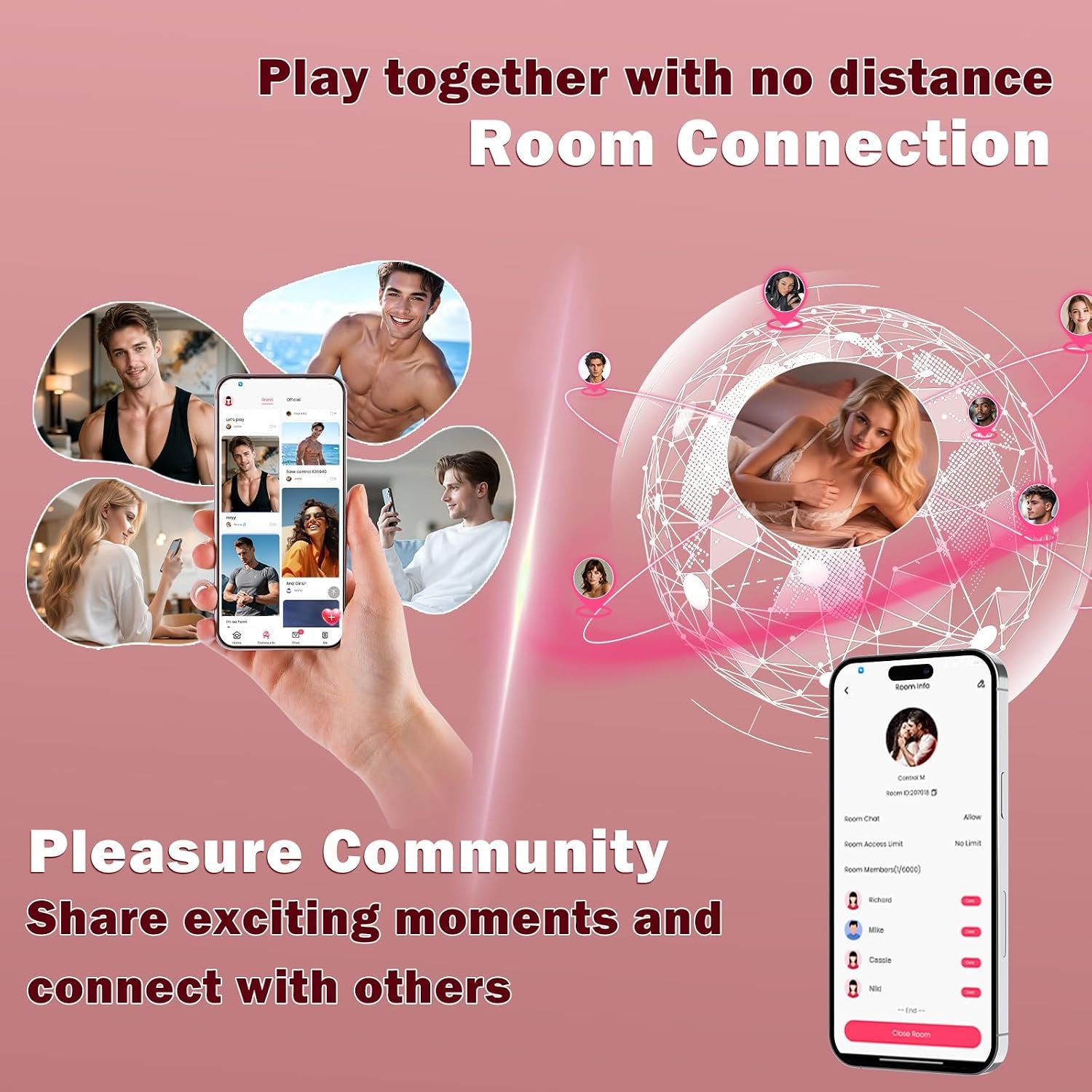 VelvetThorn 2-in-1 Rose Couples Vibrator | App Remote
