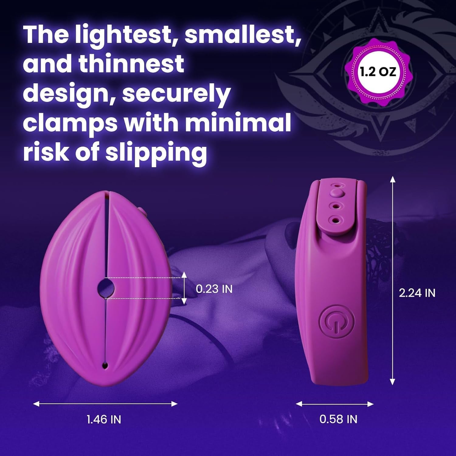 BDSM Vibrating Nipple Clamps, Small and Thin Nipple Vibrator for Women Couples, Adult Sex Toys & Games, Remote Control Lightweight Wearable Nipple Toys with 10 Modes