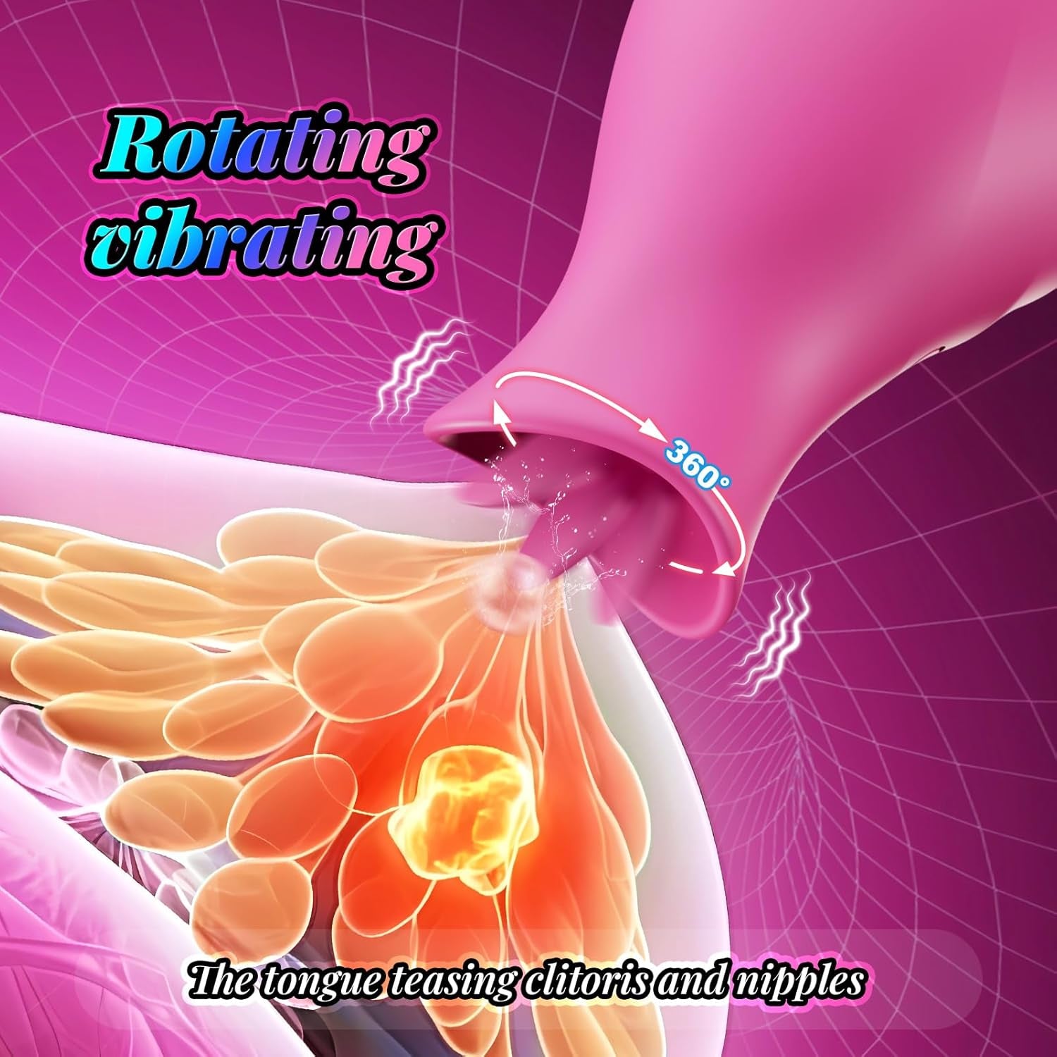 Sucking Vibrator Women Sex Toys，Sucking & Licking 2 in 1 Clitoris Vibrator for Women with 10 Powerful Modes, App Control Clit Sucker Nipple Stimulating Suction Toys, Female Vibrators Rose Sex Toy - SinfulX - 