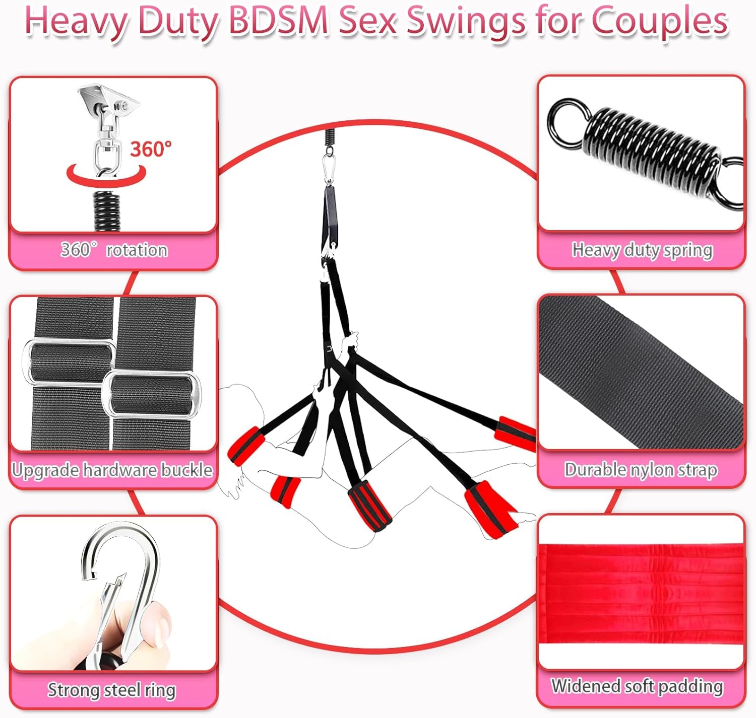 AeroSpin 360° Adjustable Premium Sex Swing - SinfulX - 