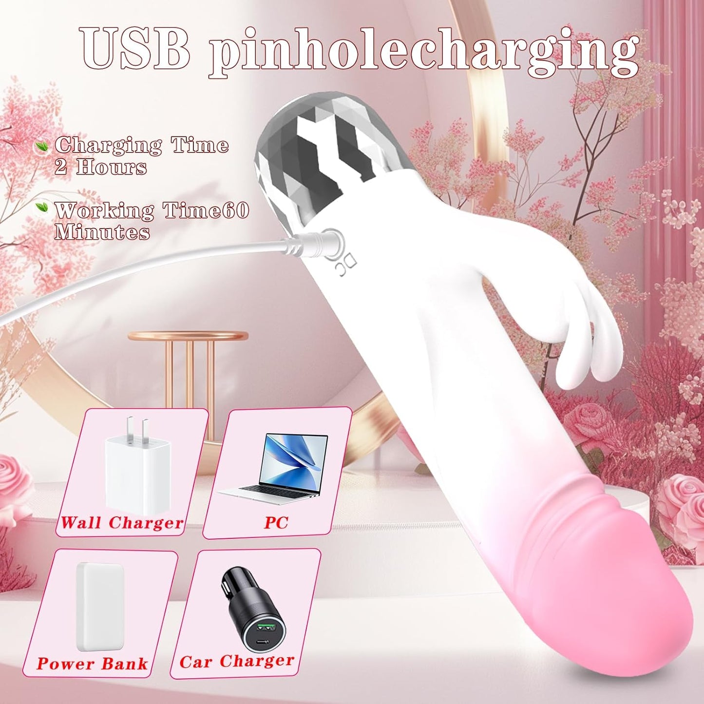 Mini G Spot Vibrator Dildo Sex Toys - Realistic Mini Bullet Vibrators with 9 Powerful Vibrations, Adult Female Sex Toy for G Spot Clitoral Nipple Clitoral Stimulation for Women - SinfulX - 