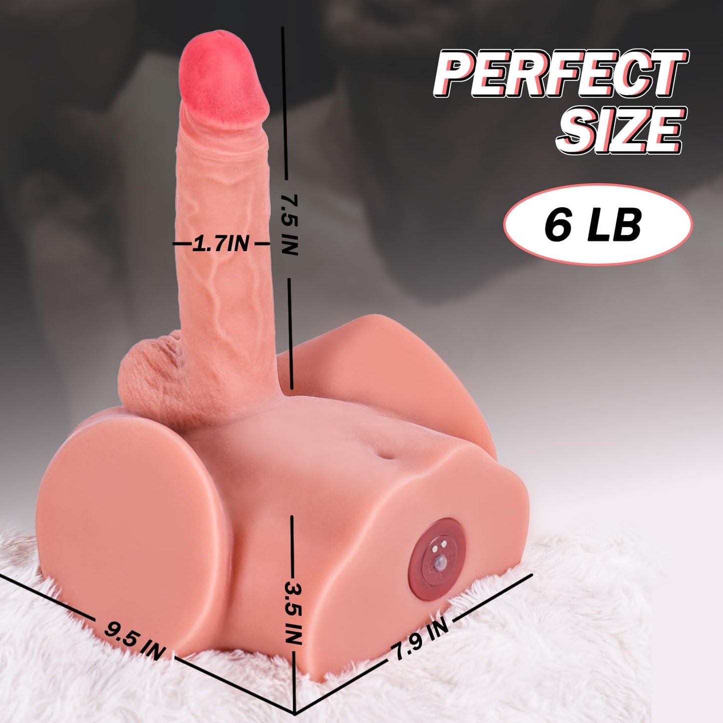 Thrusting Dildo Riding Sex Toys - Women Realistic Vibrator Penis with 7 Thrusting Modes, Wide Base Sex Machine for Hands - Free G Spot & Anal Stimulation for Men Play Adult Toy Masturbator - SinfulX - 