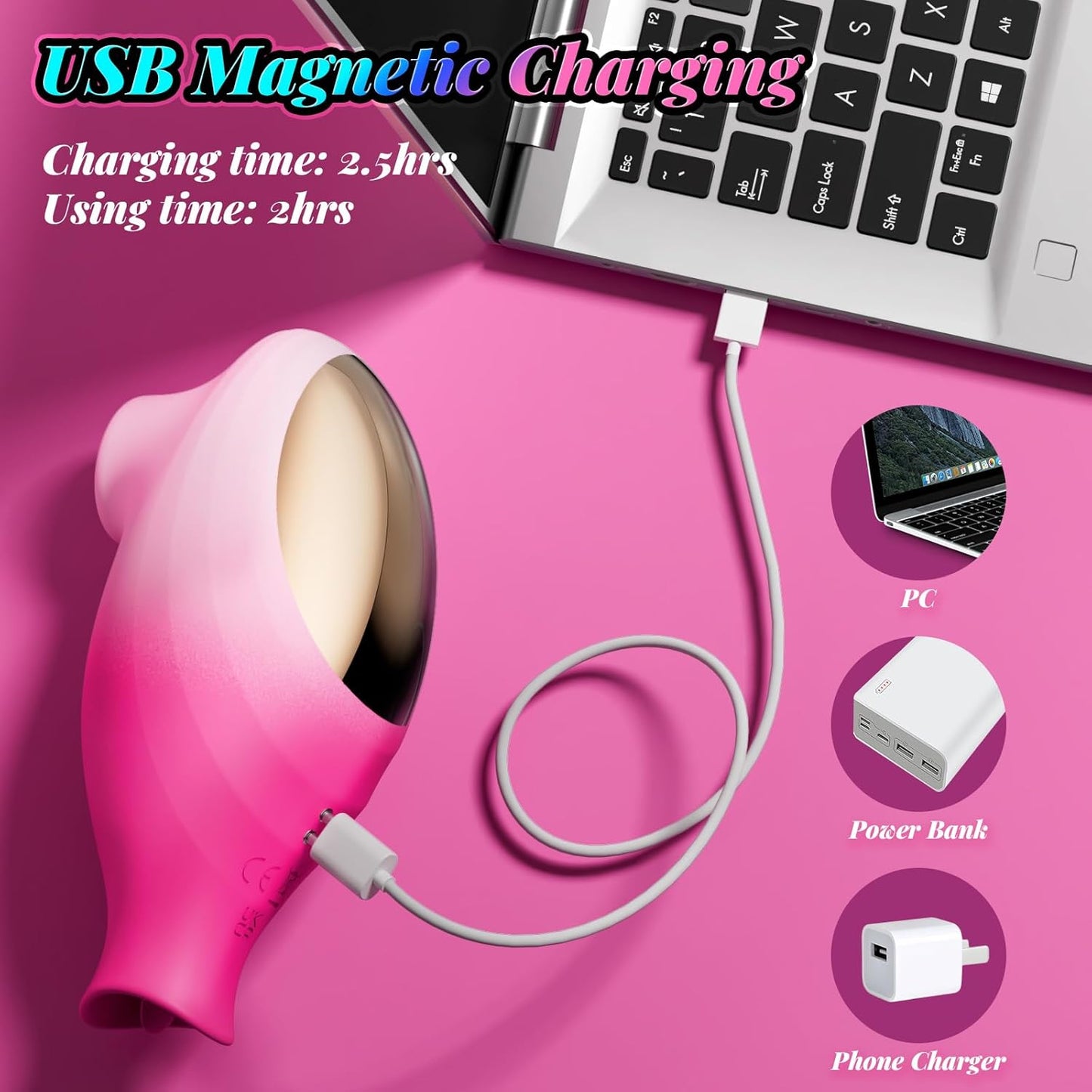 Sucking Vibrator Women Sex Toys，Sucking & Licking 2 in 1 Clitoris Vibrator for Women with 10 Powerful Modes, App Control Clit Sucker Nipple Stimulating Suction Toys, Female Vibrators Rose Sex Toy - SinfulX - 