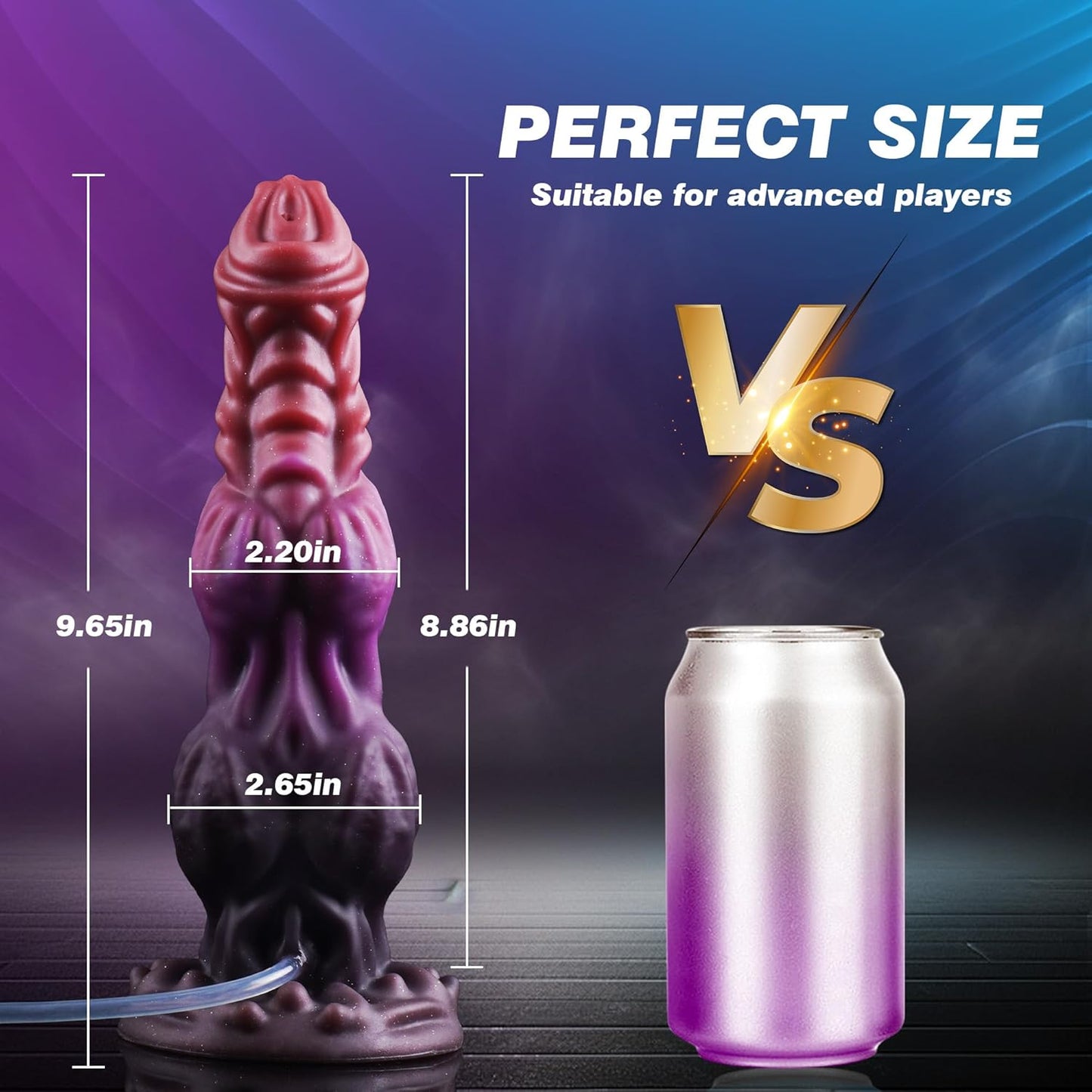 9.6" Monster Dildo Fantasy Squirting Dildo with 2 Big Knots, Dragon Horse Dildos Dog Dildos Knotted Ejaculating Toy with Strong Suction Cup, Adult Toys for Women Men - SinfulX - 