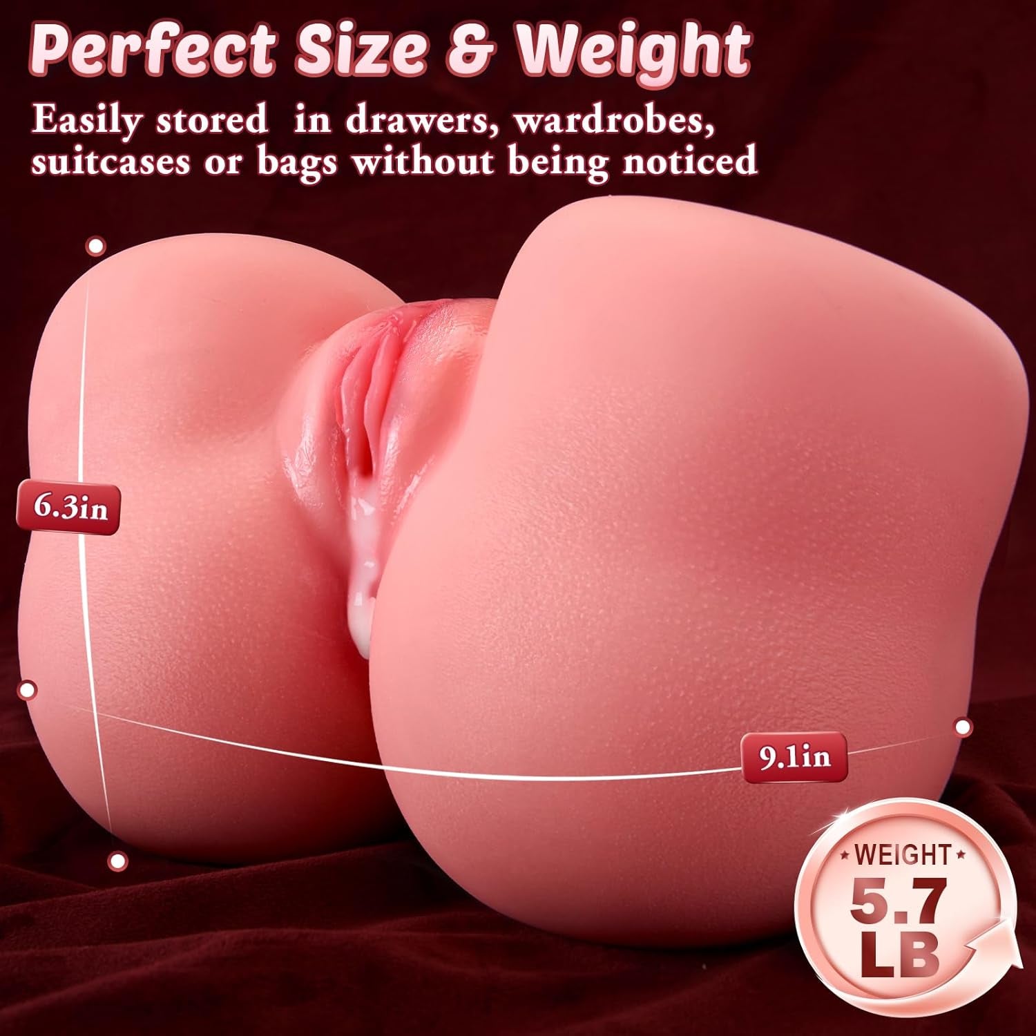 Realistic Sex Doll Adult Toy for Men, Lifelike Male Masturbator Built - In Penis Ring with 3D Textured Vagina Anal Dual - Channel, Ass Soft Butt Pocket Pussy Men'S Sex Toys for Sexual Pleasure - SinfulX - 