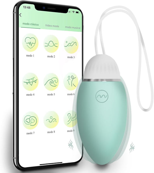 EmeraldSync App Remote Vibrating Egg 10 Modes Waterproof Quiet - SinfulX - Personal Care > Sexual Wellness > Bullet Vibrator