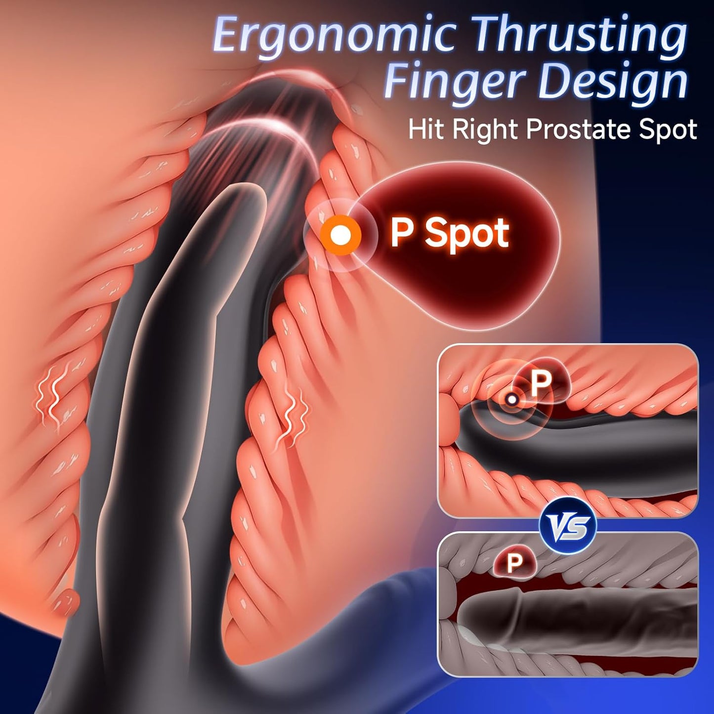 CoreSlide Prostate Massager Cock Ring 9 Modes Thrusting - SinfulX - Personal Care > Sexual Wellness > Prostate Massager Cock Ring