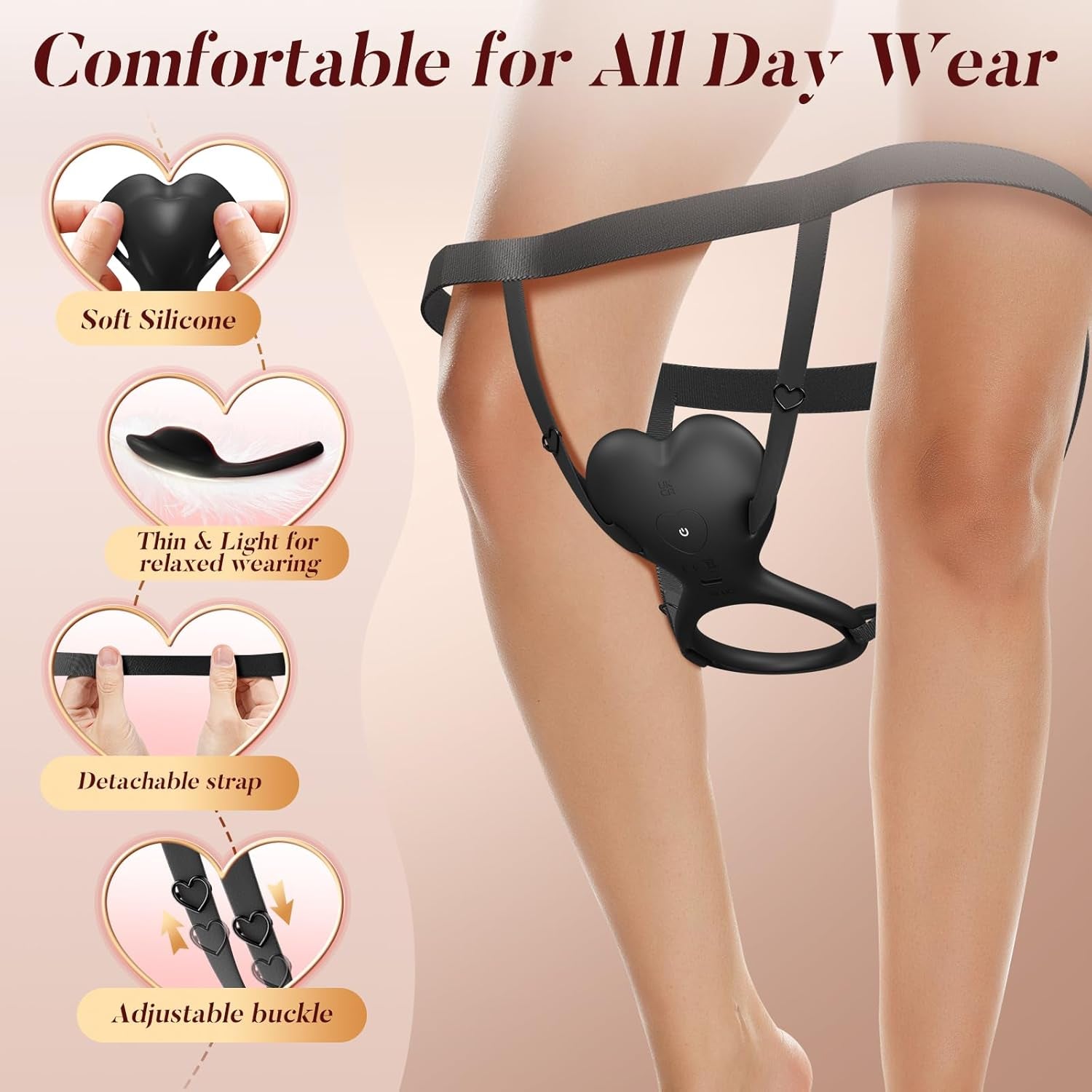 FlexSyncX Wearable Cock Ring Clit Stimulator App 10 Modes - SinfulX - Personal Care > Sexual Wellness > Couples Cock Ring