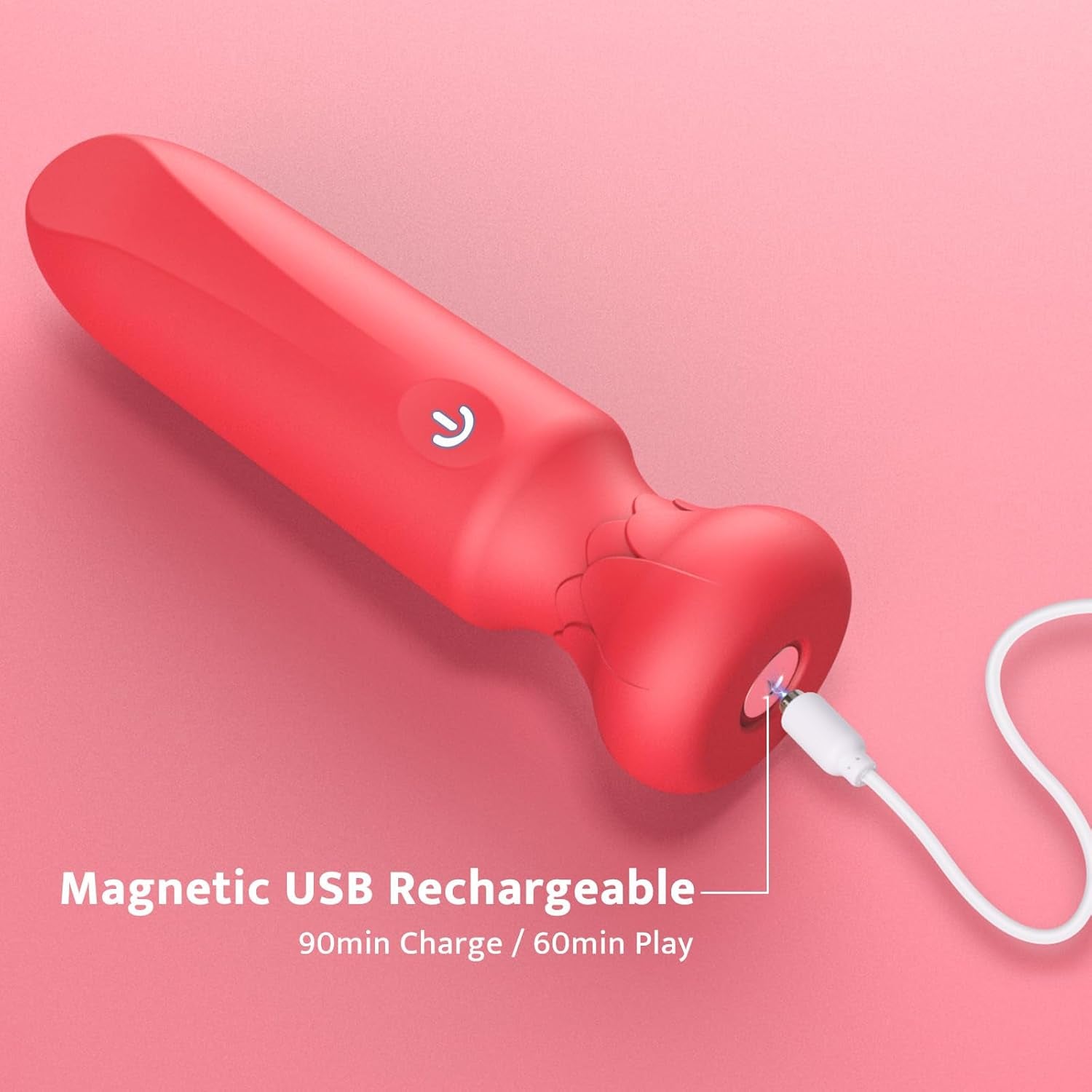 Mini Bullet Vibrator for Women – Clitoral & G Spot Stimulator, 10 Vibration Modes, Waterproof Silicone, Portable Rechargeable Sex Toy for Intense Pleasure (Red)