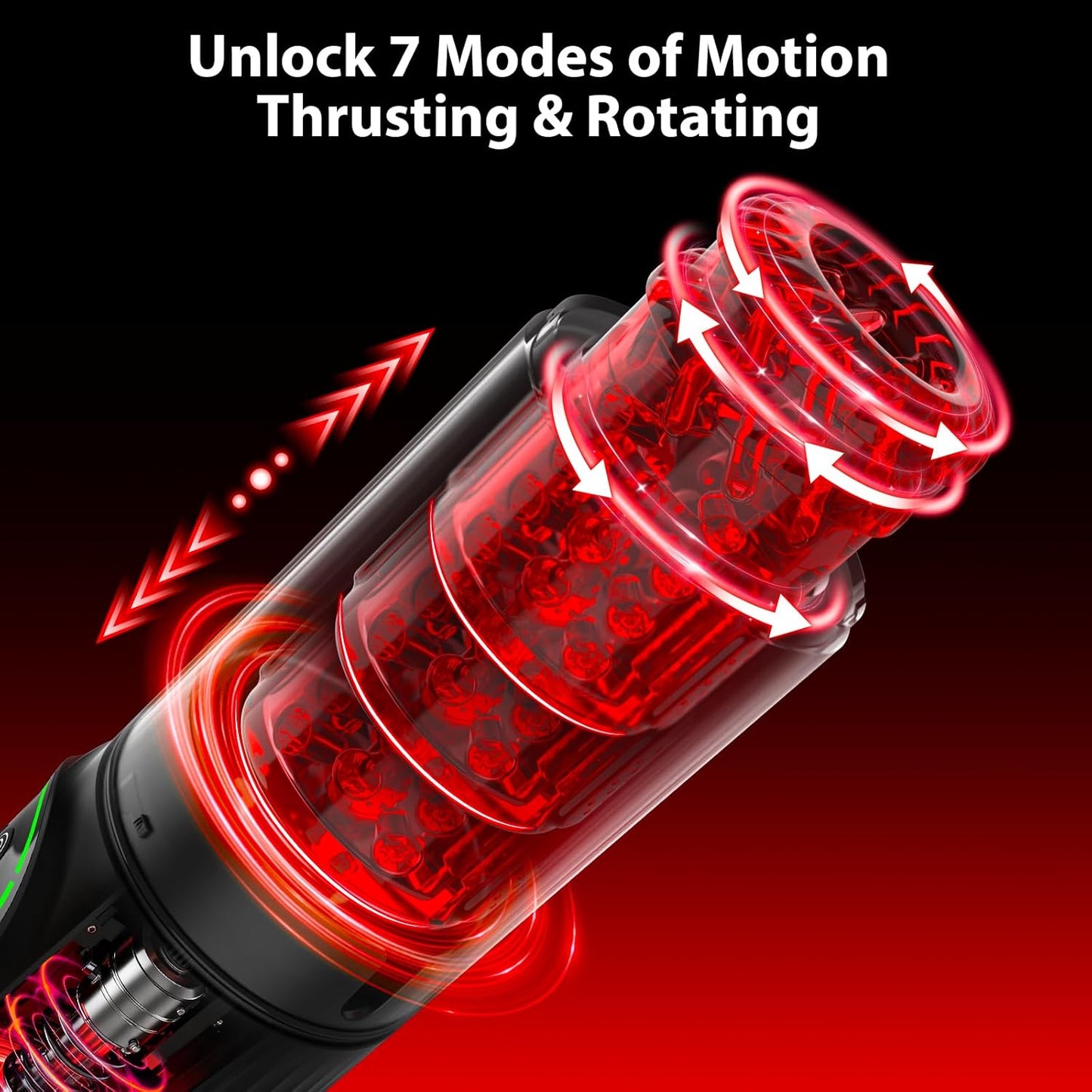 Male Masturbator Penis Pump - Ai - Powered Pocket Pussy Male Sex Toys for Men with 7 Thrusting Rotating Sucking Licking Modes,Waterproof Sex Toys - Pumps & Enlargers with LCD APP Ticklers - SinfulX - 
