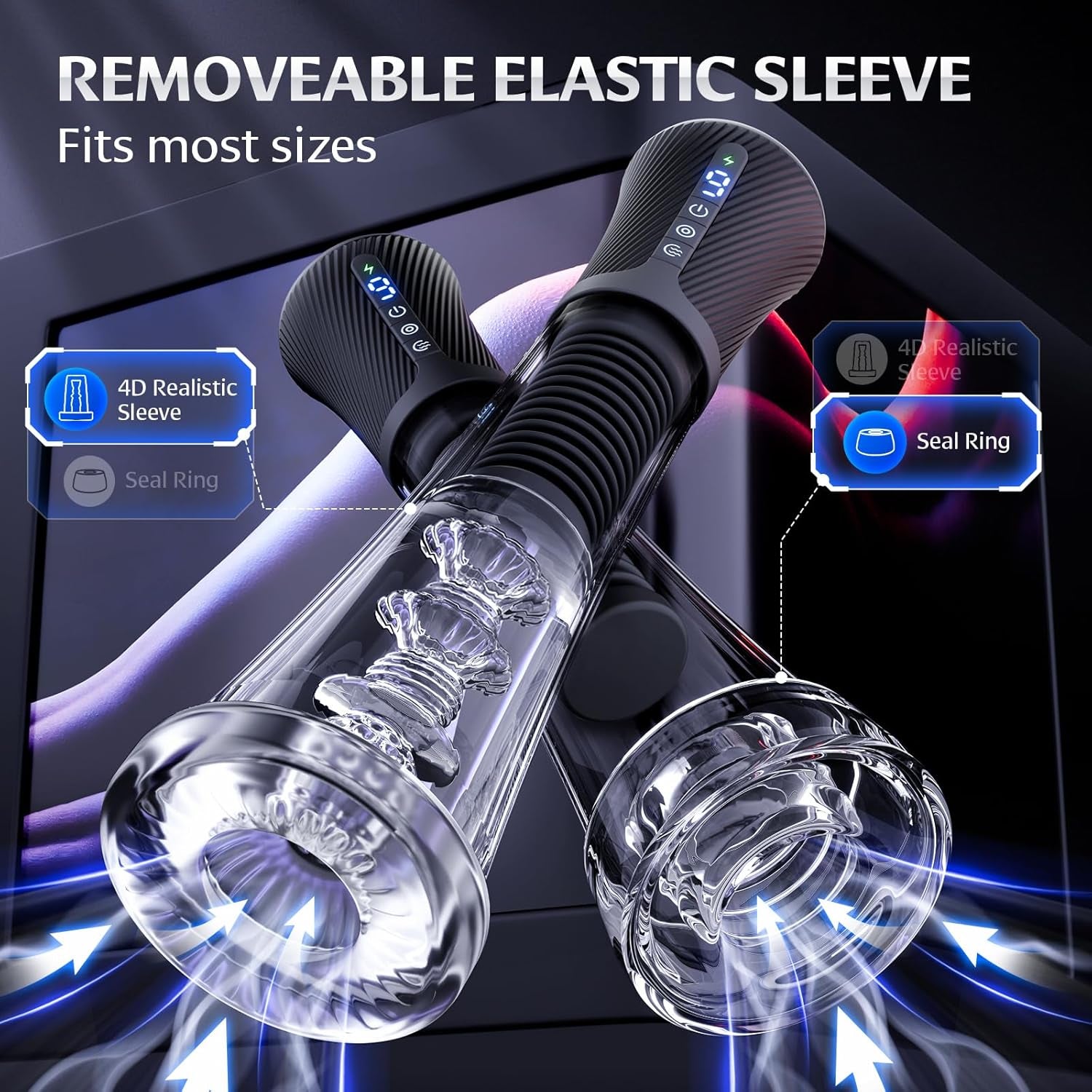ClearPulse AI Male Masturbator Transparent Pump Trainer - SinfulX - Personal Care > Sexual Wellness > Male Suction Vibrator