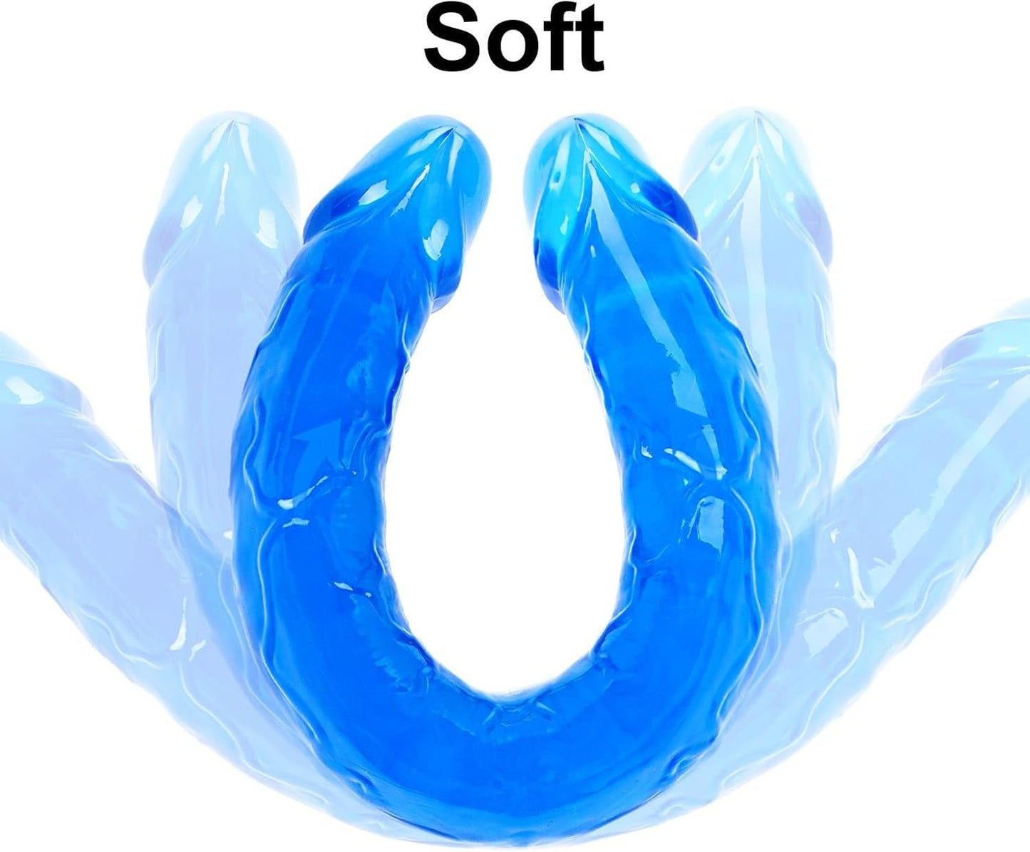 11.8 * 1.3 Inches Realistic Double Sided Dildo,Slim Small Anal Dildo with Veins and Thin Glans Double End Penis, Perfect for Beginner Women and Lesbian Couples Dual Head Long Penis(Blue) - SinfulX - 