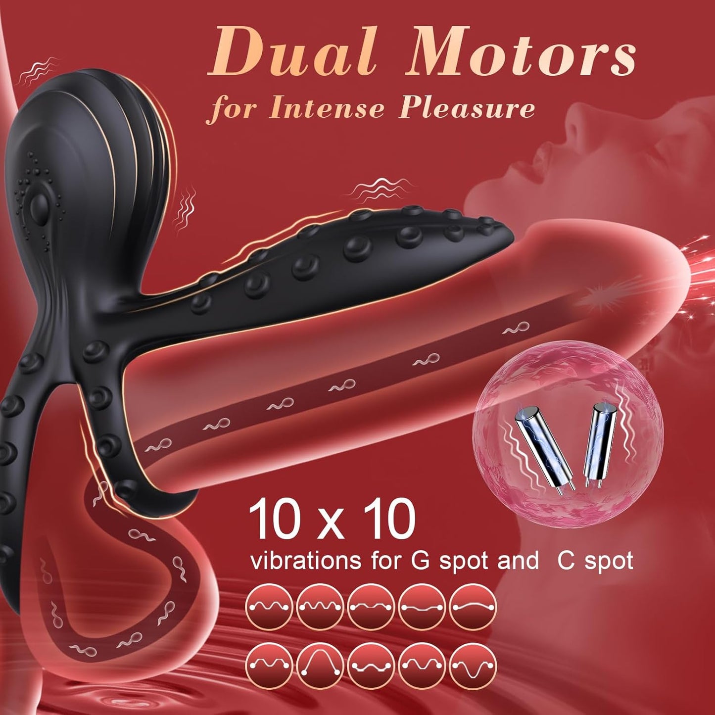 TentraPulse Tentacle Cock Ring Clit Stimulator 10 Modes - SinfulX - Personal Care > Sexual Wellness > Couples Cock Ring