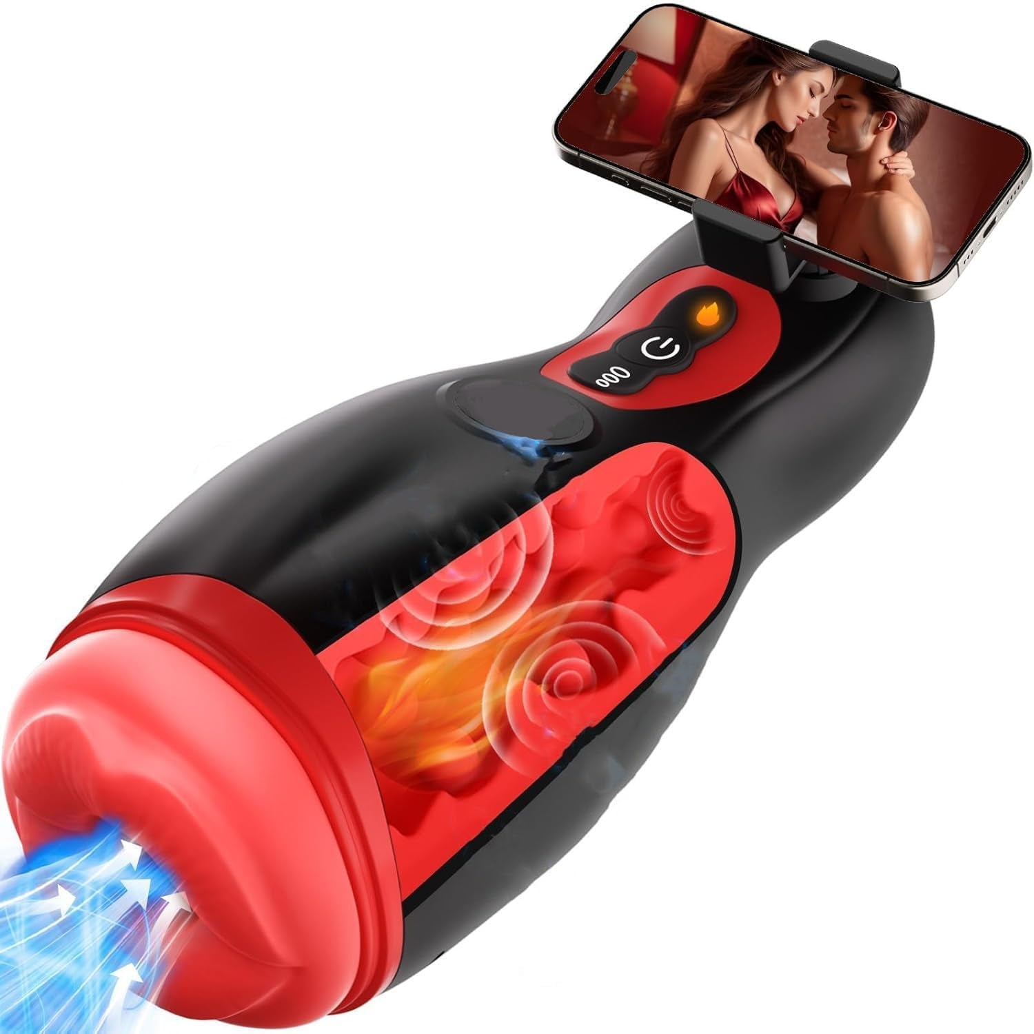 DockSync APP Male Suction Masturbator with Heating & Phone Holder - SinfulX - Personal Care > Sexual Wellness > Male Suction Vibrator