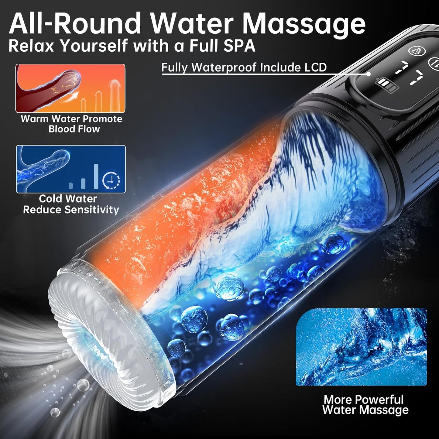 Male Masturbator Pocket Pussy - AI Sync Male Sex Toys for Men Penis Pump 7 Thrusting 7 Rotating 5 Sucking Modes with Handle,App Control Adult Toys Sex Toys - Pumps & Enlargers LCD Ticklers Ticklers - SinfulX - 
