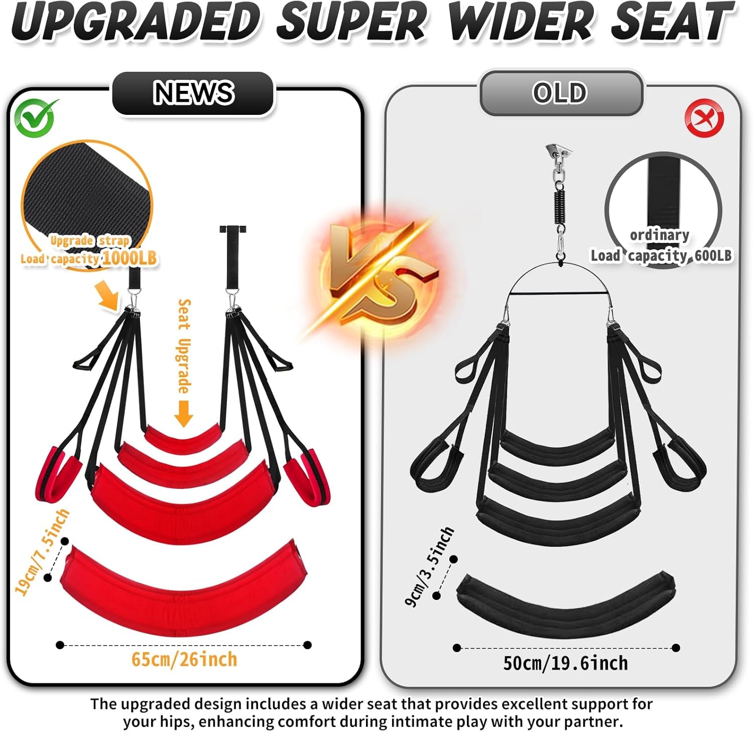 ScarletRise Door Sex Swing 800lb Cushioned - SinfulX - 