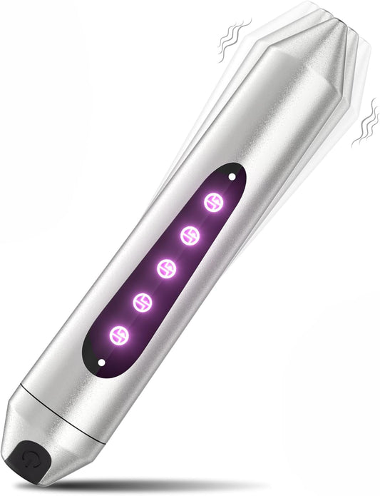 Mini Bullet Vibrator for Women with Color-Changing LED Display, Powerful Clitoral G Spot Vibrator with 10 Vibration Modes, Waterproof Rechargeable Pocket Vibrator Adult Sex Toys for Women Couples