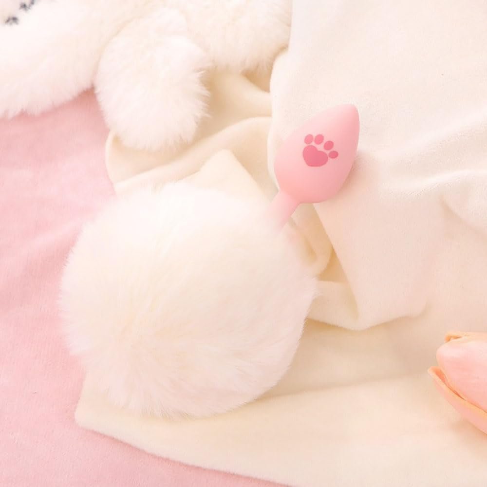VelvetBunny Bunny Tail Silicone Butt Plug for Beginners - SinfulX - 