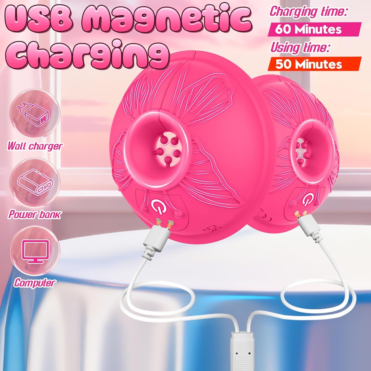 Sex Toys Nipple Clamps Vibrator - Adult Toys for Women Nipple Toys with 9 Vibration, Wearable Nipple Vibrator with APP Remote Control, Vibrating Nipple Clamps Nipple Sex Toys for Women'S Orgasm