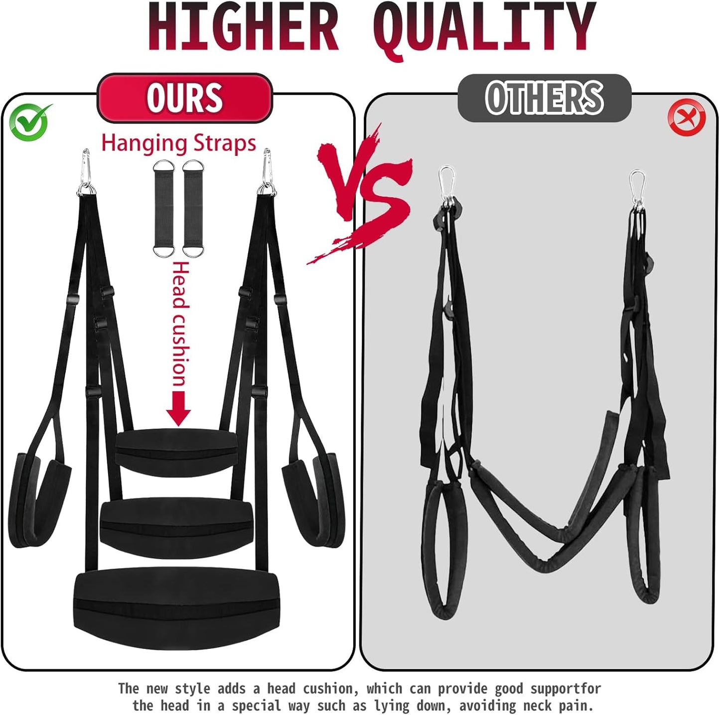 VelvetBond BDSM Door Sex Swing 800lb Cushioned - SinfulX - 