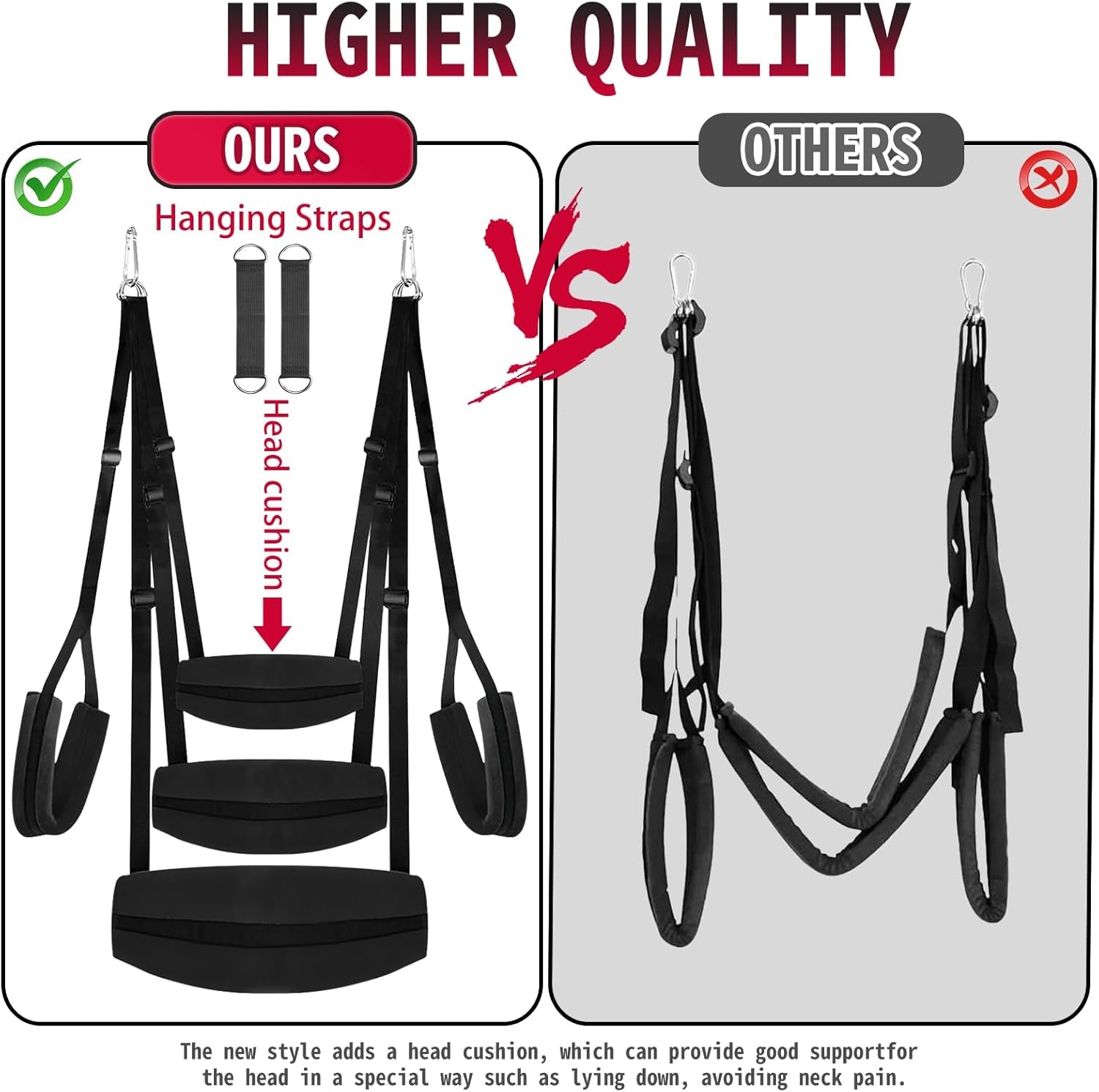 VelvetBond BDSM Door Sex Swing 800lb Cushioned - SinfulX - 