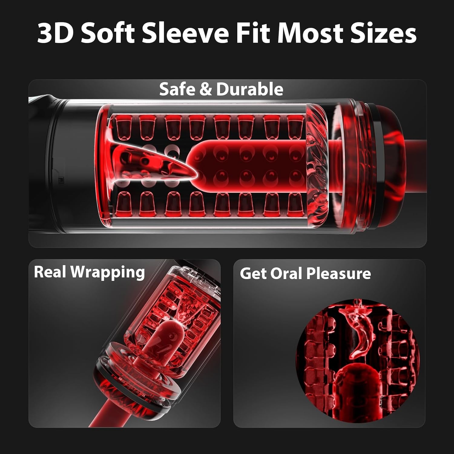 Male Masturbator Penis Pump - Ai - Powered Pocket Pussy Male Sex Toys for Men with 7 Thrusting Rotating Sucking Licking Modes,Waterproof Sex Toys - Pumps & Enlargers with LCD APP Ticklers - SinfulX - 