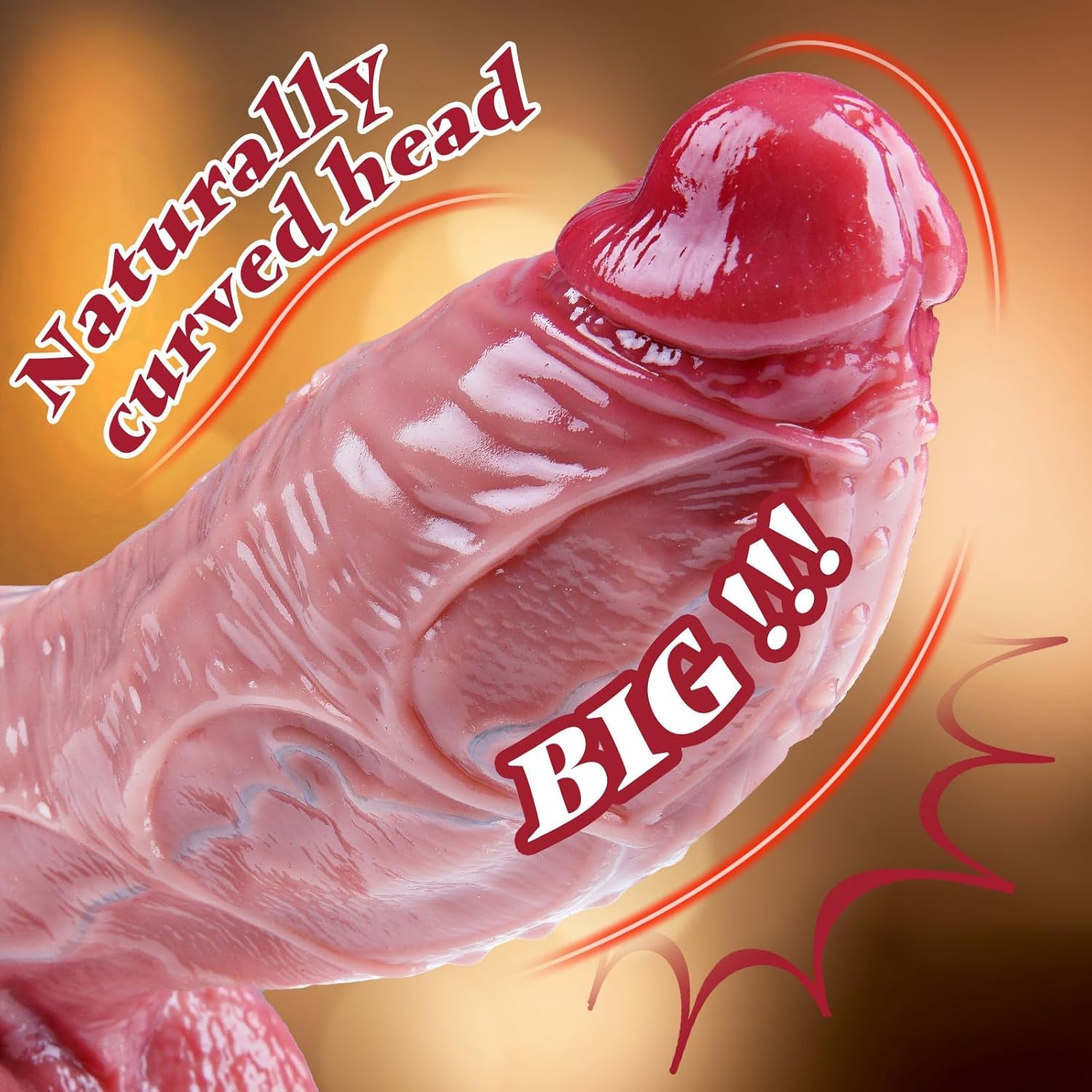 3" Diameter Huge Thick Dildo,10.4" Realistic Giant Extra Large Penis,Silicone Suction Dildo,Xxl Fat Long Dildos, G - Spot Anal Wide Adult Penis,Suitable for Experienced Men and Women - SinfulX - 