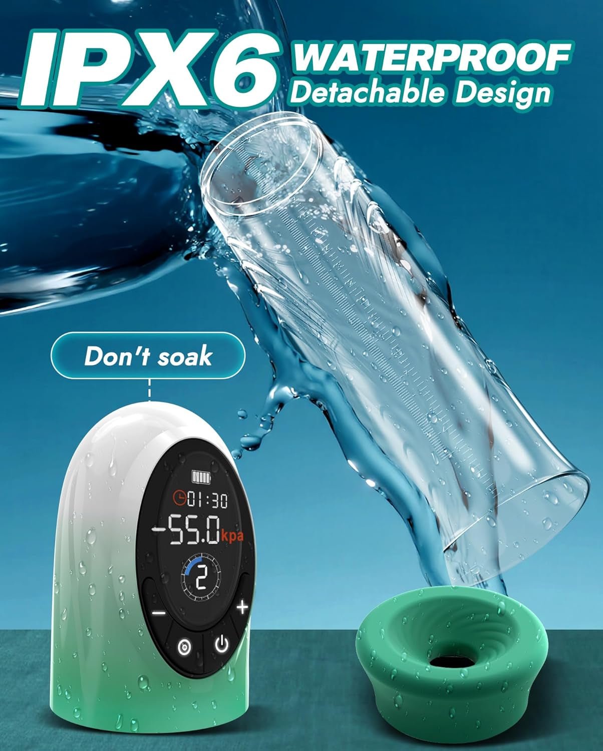 Male Sex Toy Electric Penis Pump - Vacuum Male Masturbators Sex Toys for Men with LCD Display, 9 Suction & 4 Pressure Modes for Stronger Bigger Erection, Pumps & Enlargers Blowjob Male Stroker - SinfulX - 