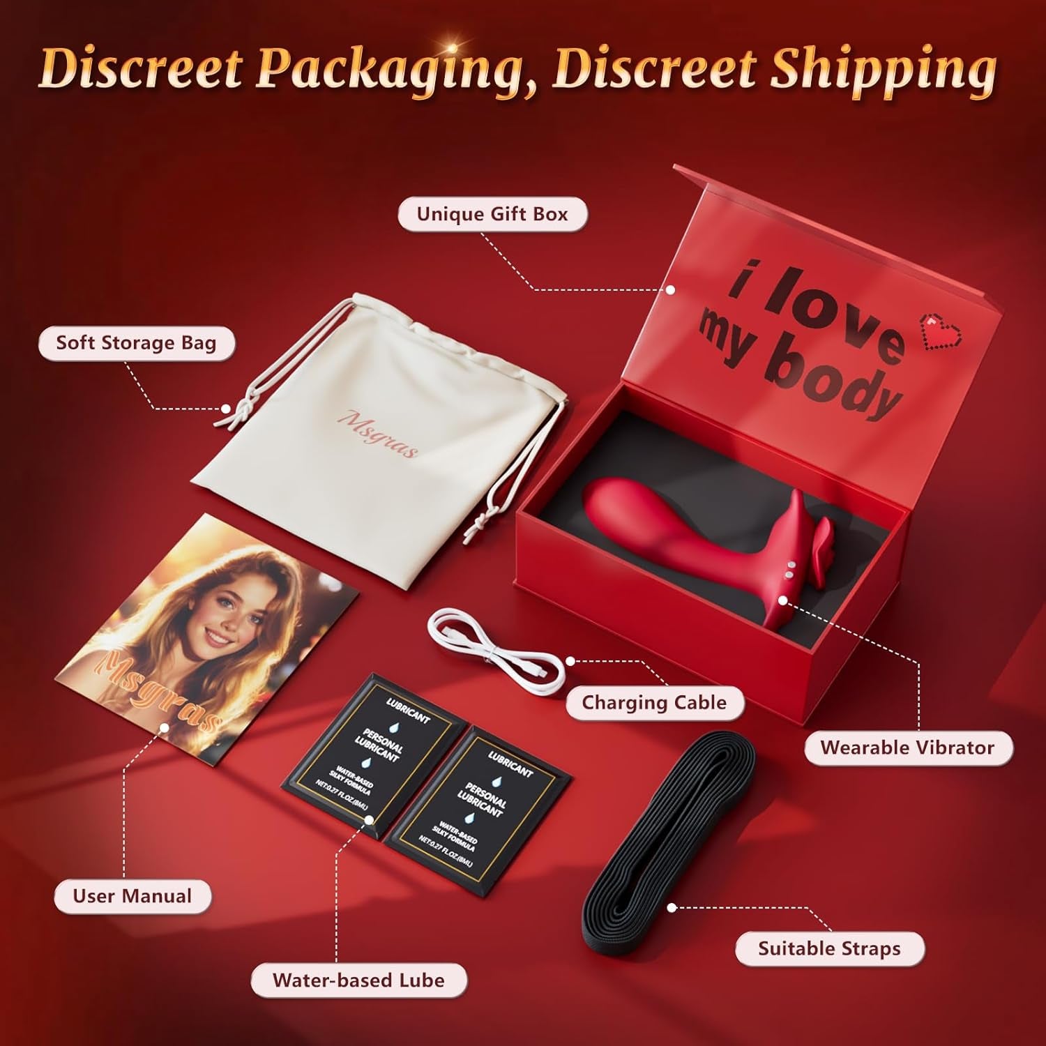 RoseRider Wearable Strap - On Panty Vibrator APP 10 Modes - SinfulX - Personal Care > Sexual Wellness > Panty Vibrator