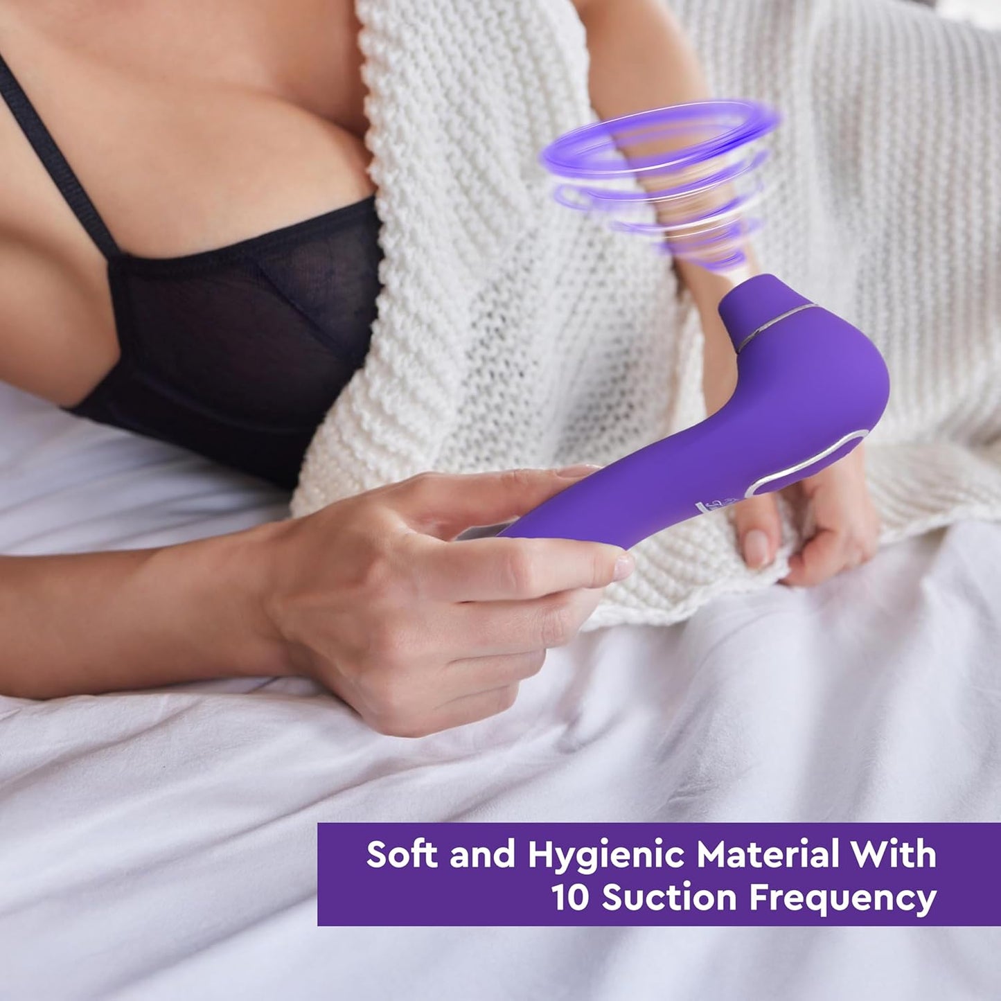 Adult Sex Toys Vibrator Wand Women, 2 in 1 Clitoral Stimulator G Spot Vibrator with 10 Powerful Licking & Vibrating Modes, Couples Sex Novelties Clit Female Vibrator (Women) - SinfulX - 