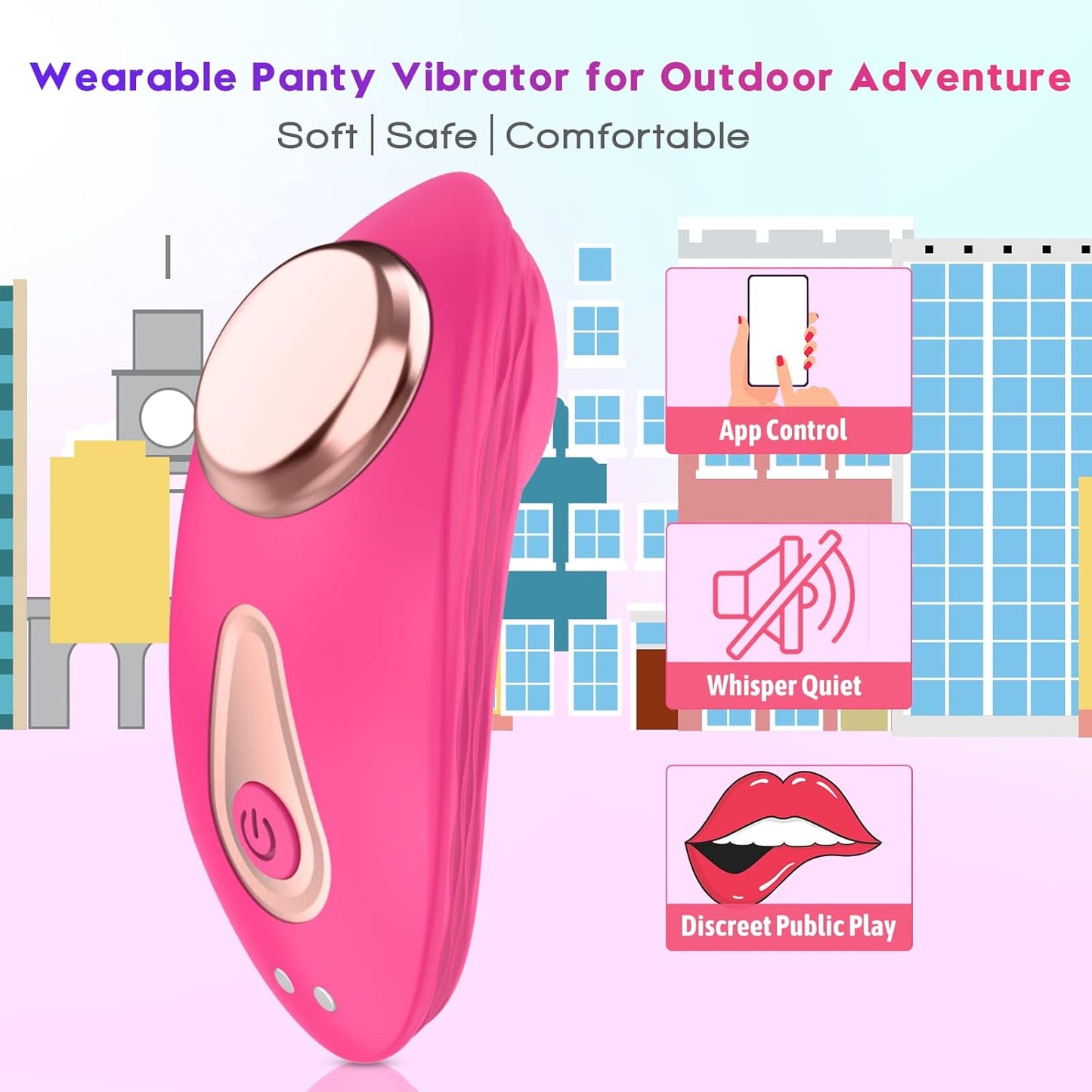ClipSync APP Magnetic Panty Vibrator 10 Modes - SinfulX - Personal Care > Sexual Wellness > Panty Vibrator