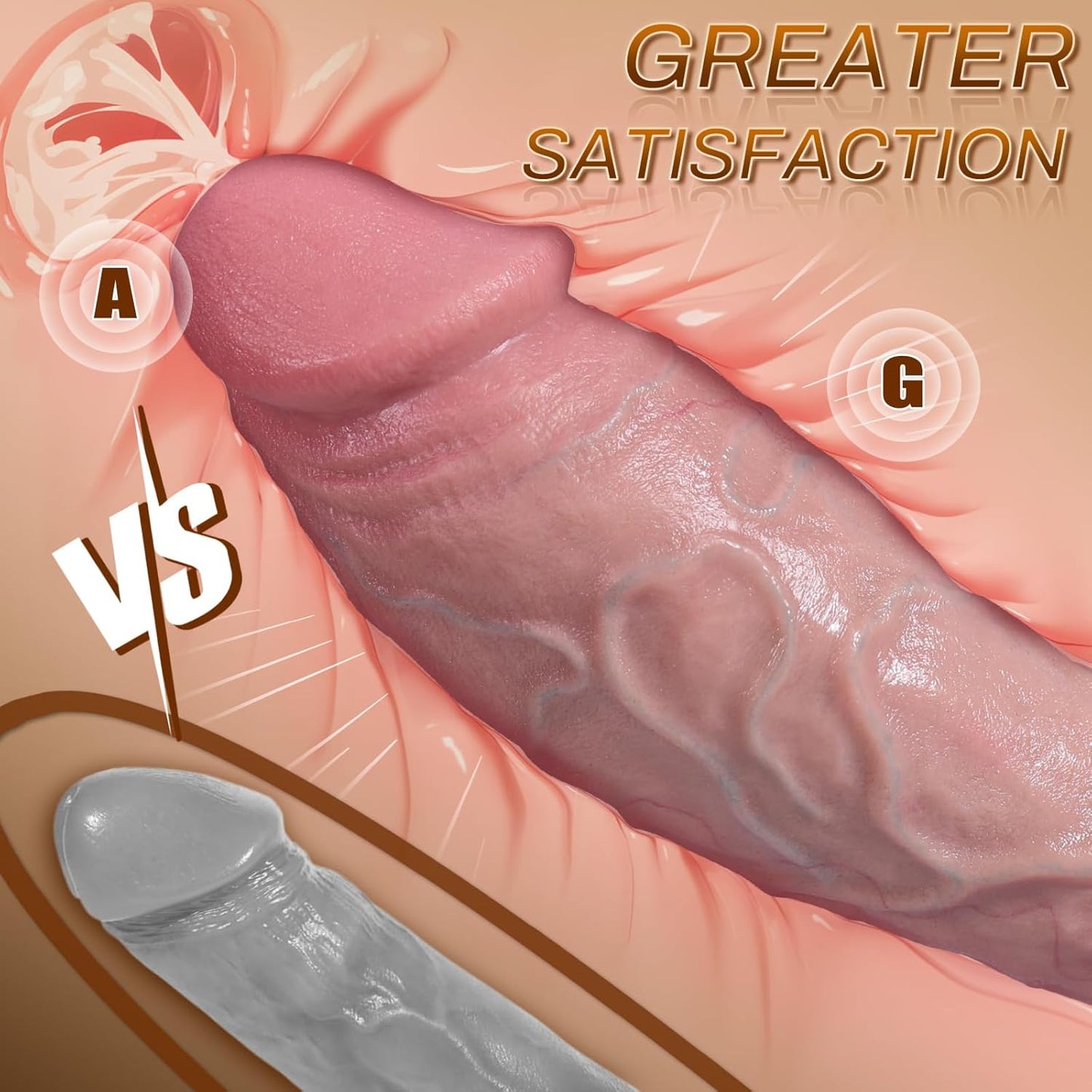 11 Inch Huge Dildo - 2.75'' Diameter Realistic Veined Thick Dildos, Silicone Huge Big Dildo Suction Cup Hands - Free Adult Toy, Giant Massive Anal Dildo Sex Toys for Men Women Gay - SinfulX - 
