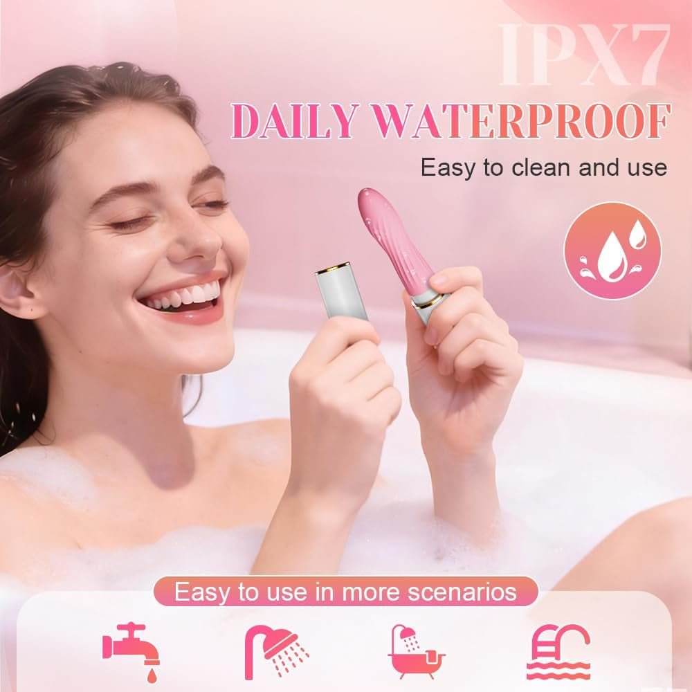 SecretLuxe Lipstick Bullet Vibrator 10 Modes Quiet Rechargeable - SinfulX - Personal Care > Sexual Wellness > Bullet Vibrator
