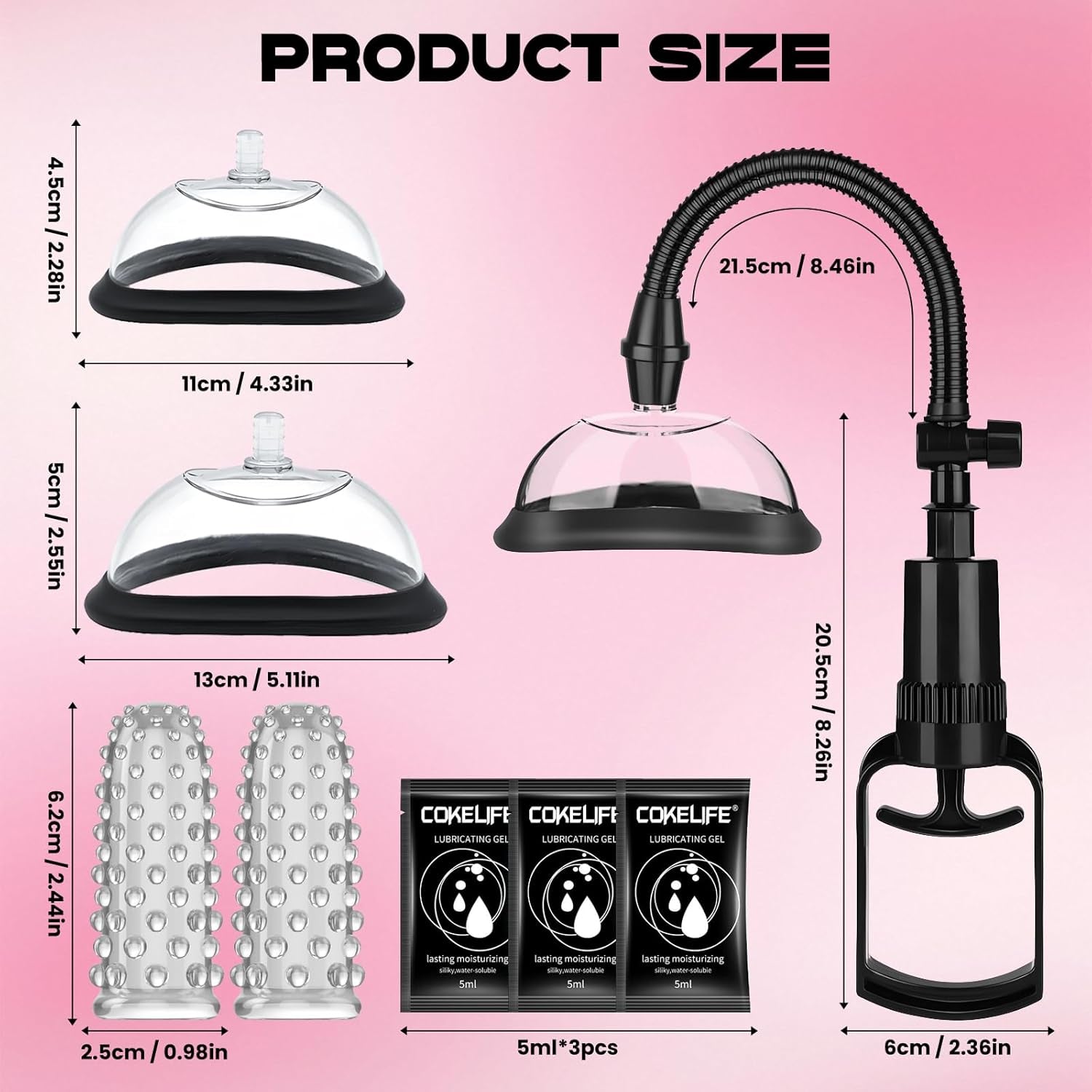 LunexaX Manual Pussy Pump 2 Cups Kit - SinfulX - Personal Care > Sexual Wellness > Pussy Pump