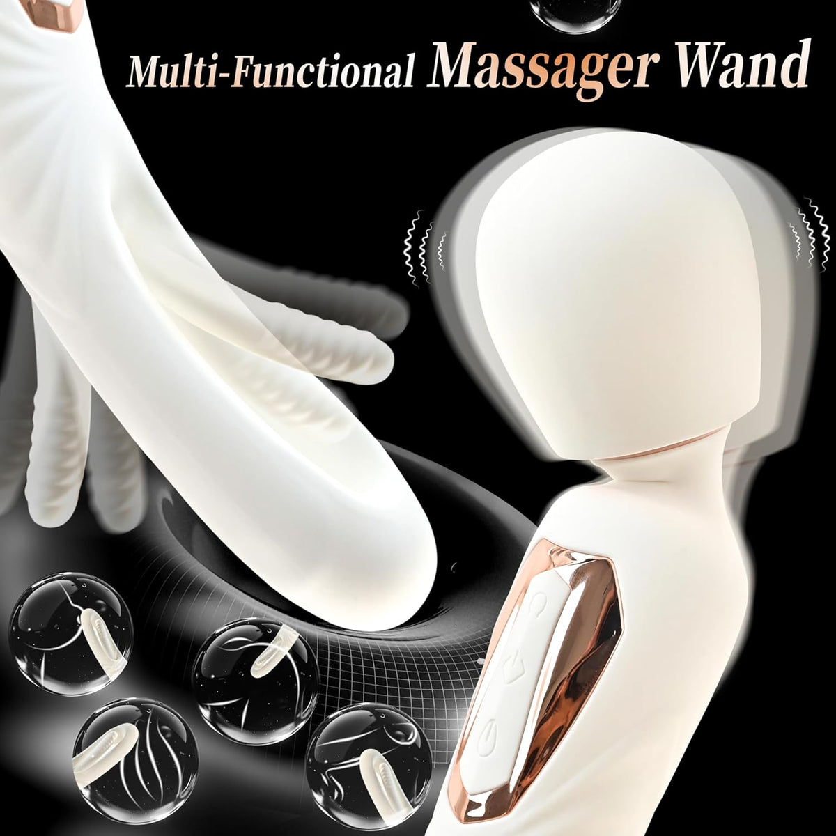FlexWand Dual - Ended Flexible Wand Vibrator 10 Flapping 7 Modes - SinfulX - Personal Care > Sexual Wellness > Flapping/Tapping Vibrator