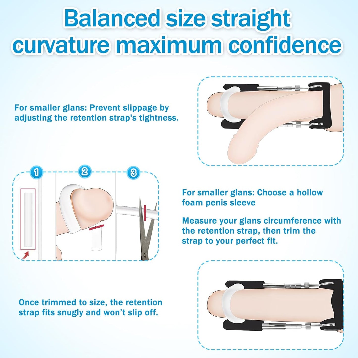 Penis Extender Penis Pump Kit, Sex Toys - Pumps & Enlargers for Men, Effective Wearable Male Penis Extension Device, Adjustable Penis Stretcher Device Adult Sex Toys & Games - SinfulX - 