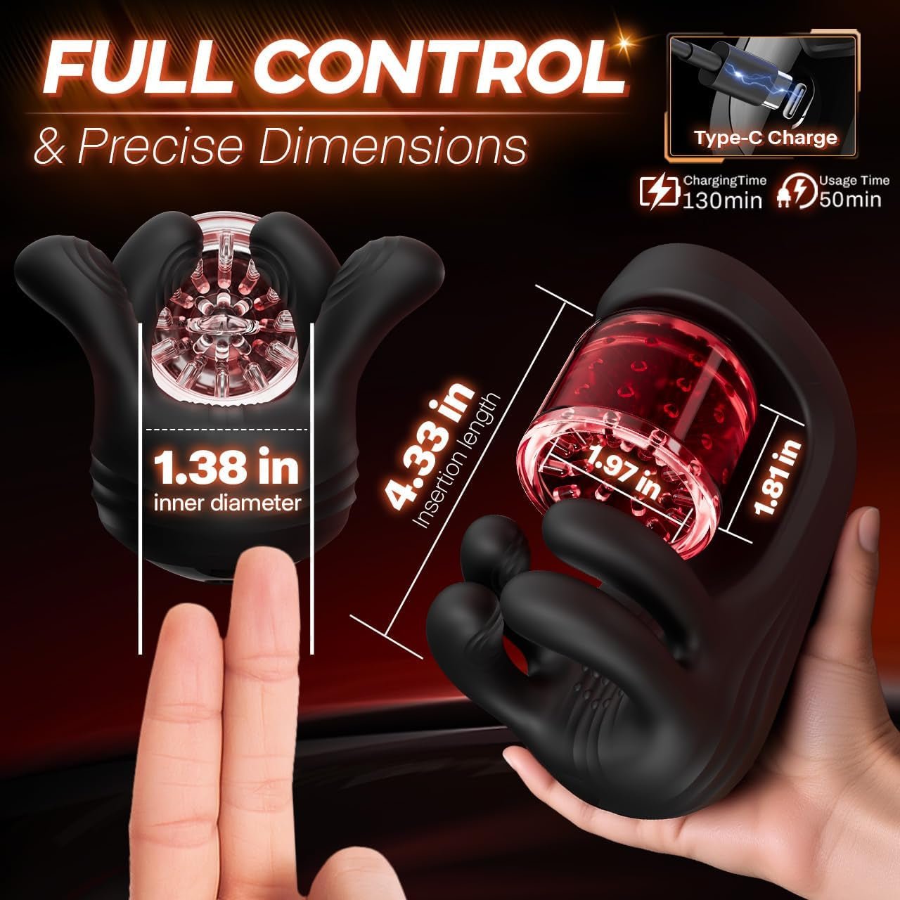 Male Masturbator Sex Toys for Men Penis Stroker - 360° Licking Glans Mens Vibrator with 9 Rotating & Clamping & Vibrating Modes, Penis Trainer Masturbators Blowjob Toy Adult Sex Toys for Men Couples - SinfulX - 