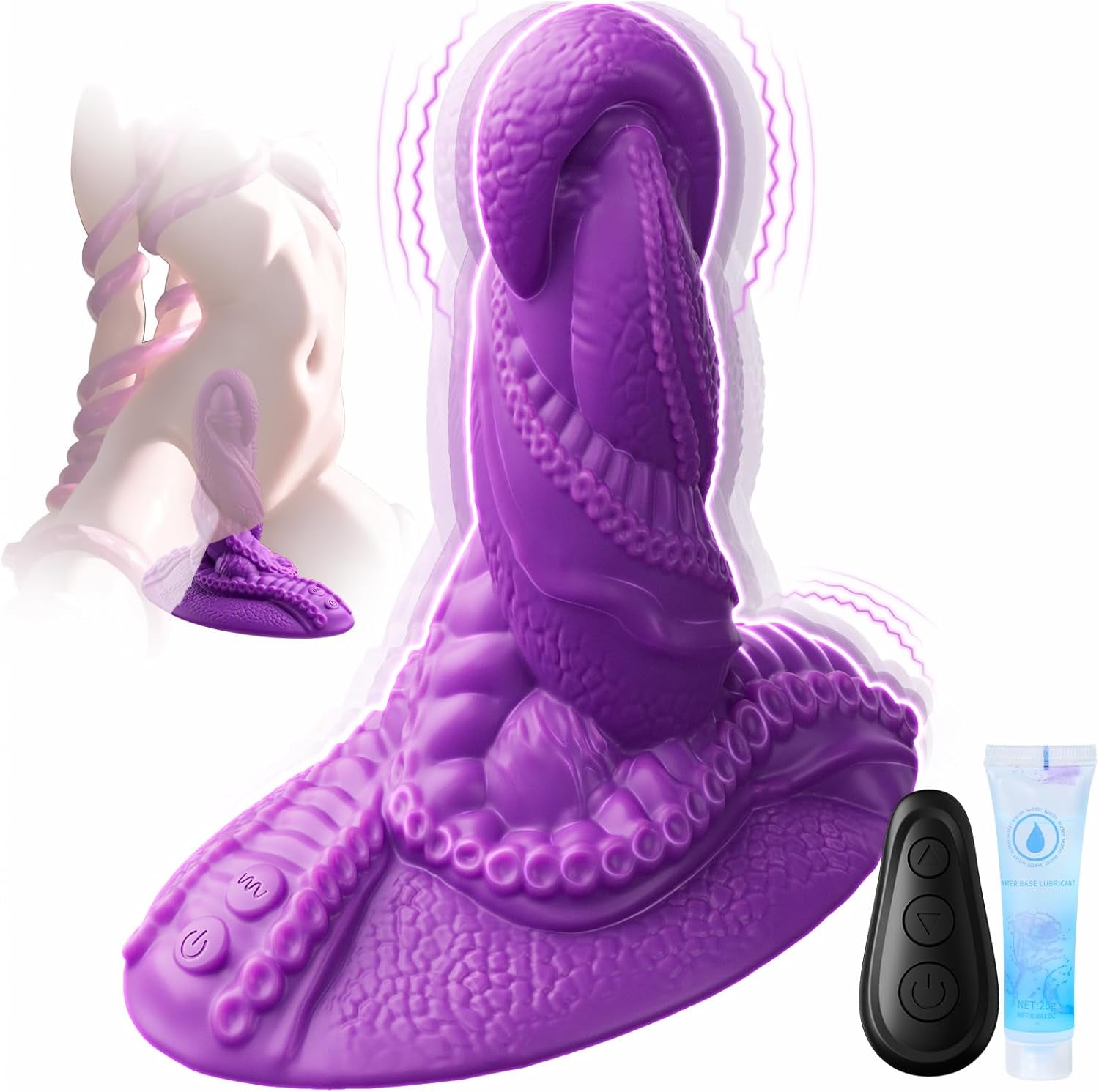 TentaclePulse Tentacle Ride - On Dildo 9x9 Vibration Remote - SinfulX - 