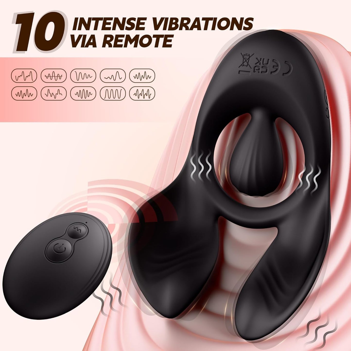 TriZone 3 Motor Cock Ring Clit Testicle Stimulator Remote - SinfulX - Personal Care > Sexual Wellness > Couples Cock Ring