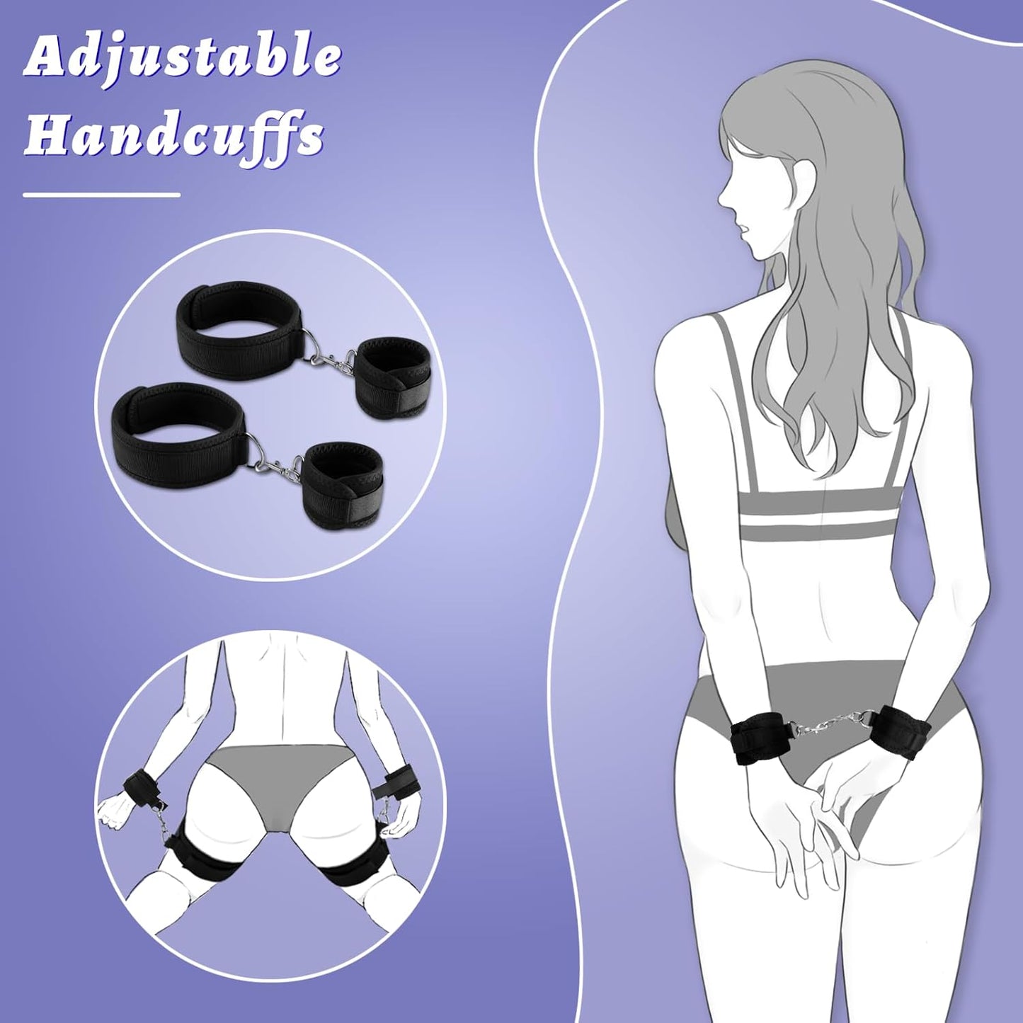 ArcBond Inflatable BDSM Arc Sex Pillow with Cuffs Set - SinfulX - Personal Care > Sexual Wellness > Sex Pillow