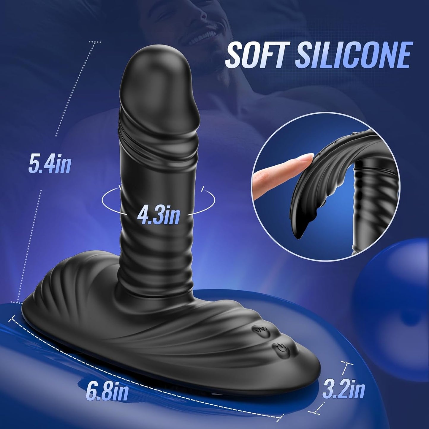 Belsar Prostate Massager Male Sex Toys for Men, Riding Grinding but Plug Anal Toys Women Sex Toy Adut Toys AI APP Remote Control 9 Vibrating 3 Thrusting, Anal G Spot Vibrator Strapless Strap - On Dildo - SinfulX - 